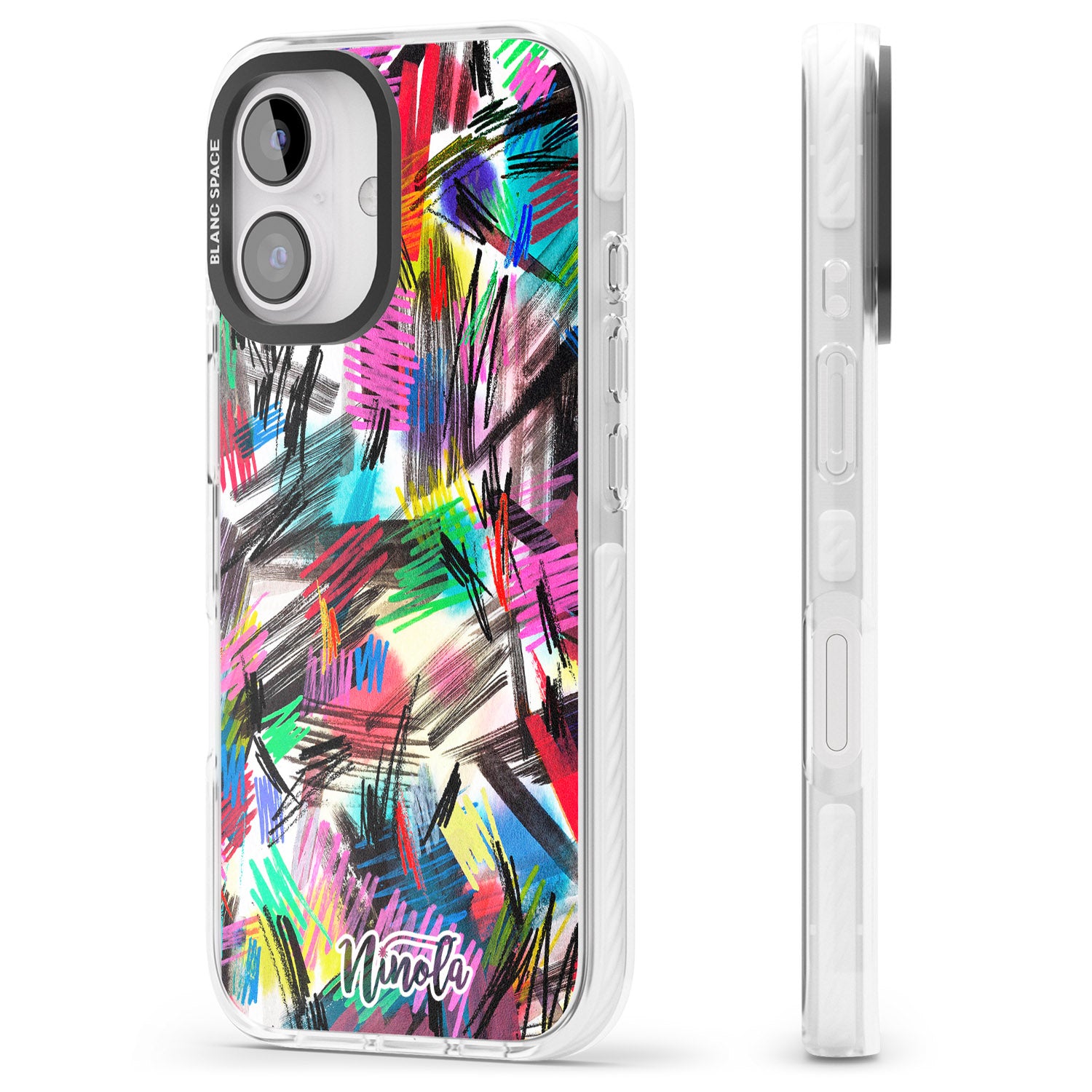 iPhone 16 Pro Max Wild Strokes Black Impact Phone Case