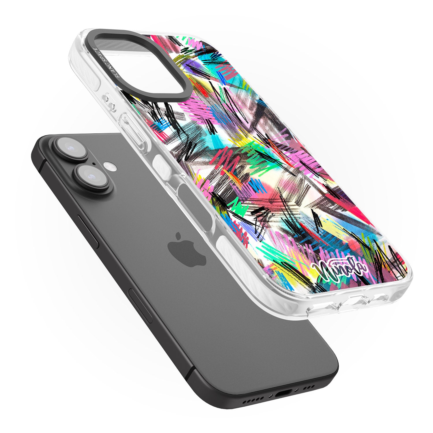 iPhone 16 Pro Max Wild Strokes Black Impact Phone Case