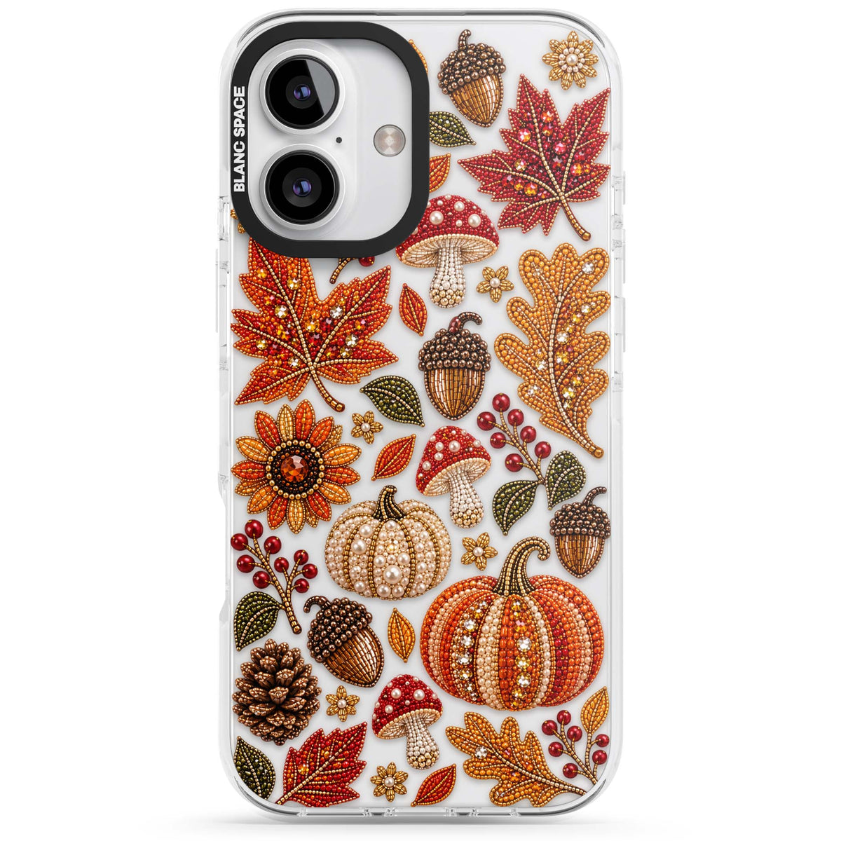 Beaded Autumn iPhone case | Clear Impact case for iPhone 16, iPhone 16 Plus