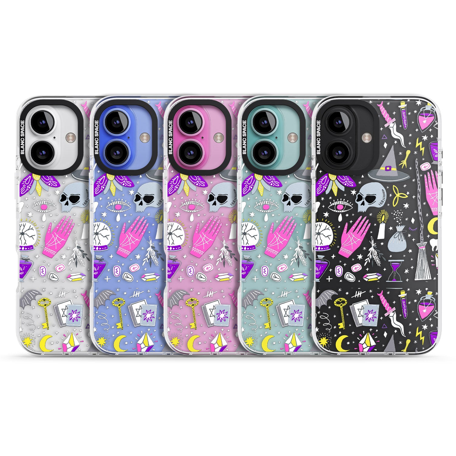 iPhone 16 Pro Max Black Magic Pattern Black Impact Phone Case