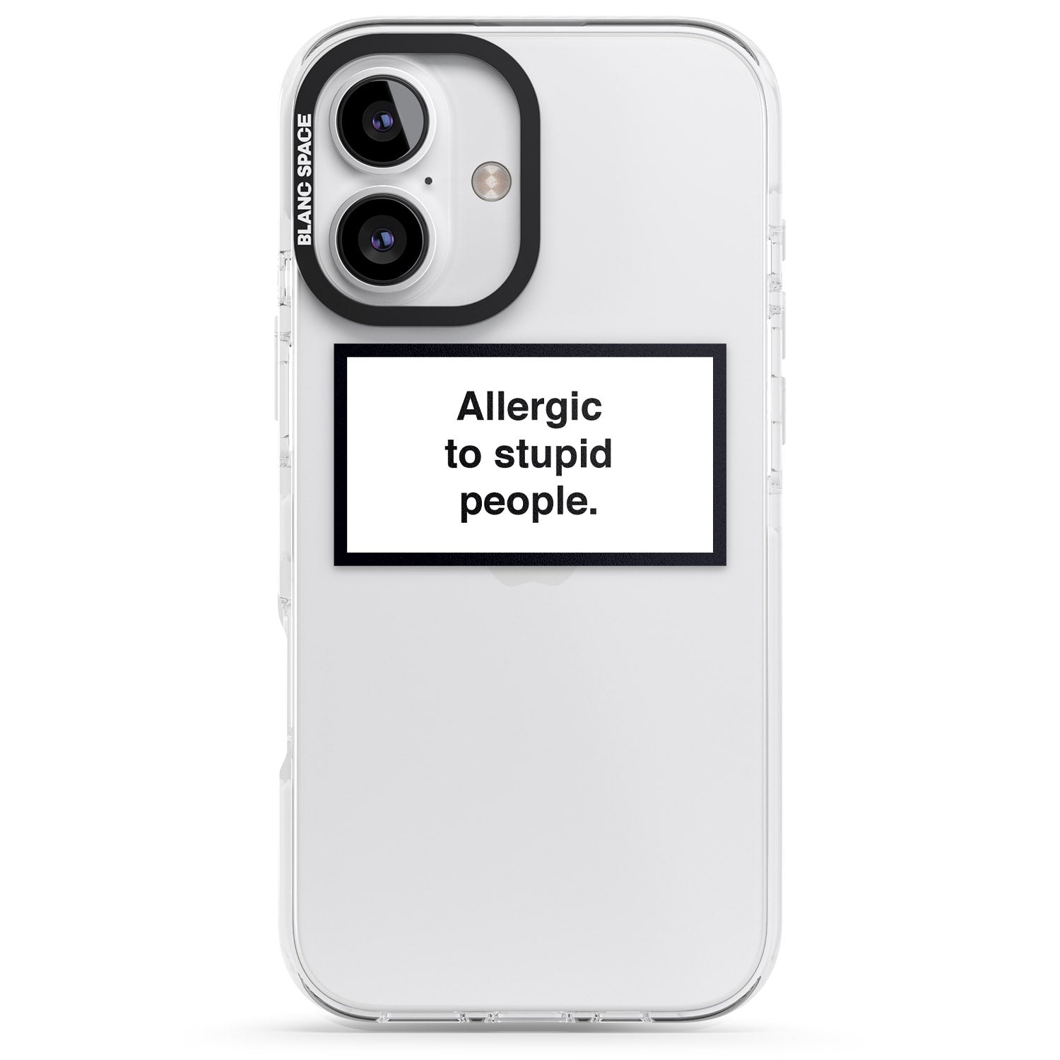 iPhone 16 Pro Max Allergic to stupid people Black Impact Phone Case