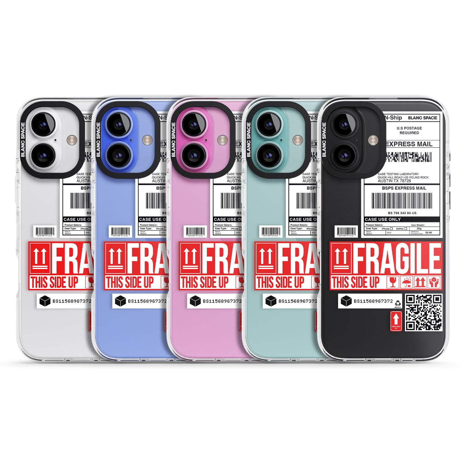 iPhone 16 Pro Max Shipping Label Black Impact Phone Case