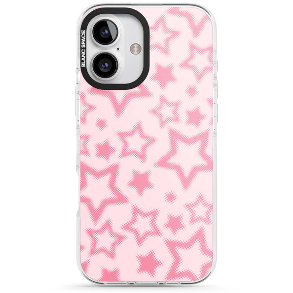 Pink Halftone Stars