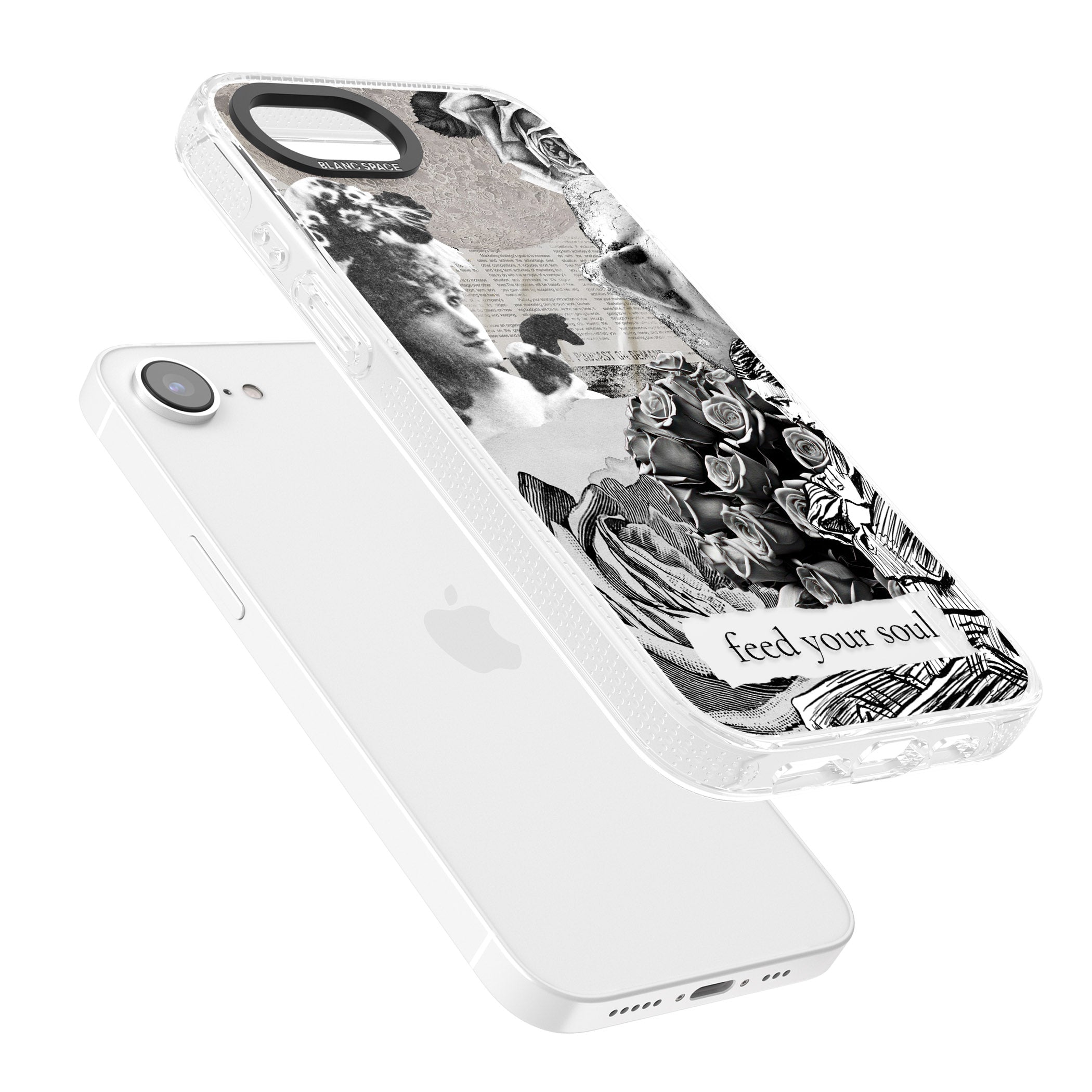 Feed Your Soul iPhone 16e Clear Case Impact Air - Blanc Space