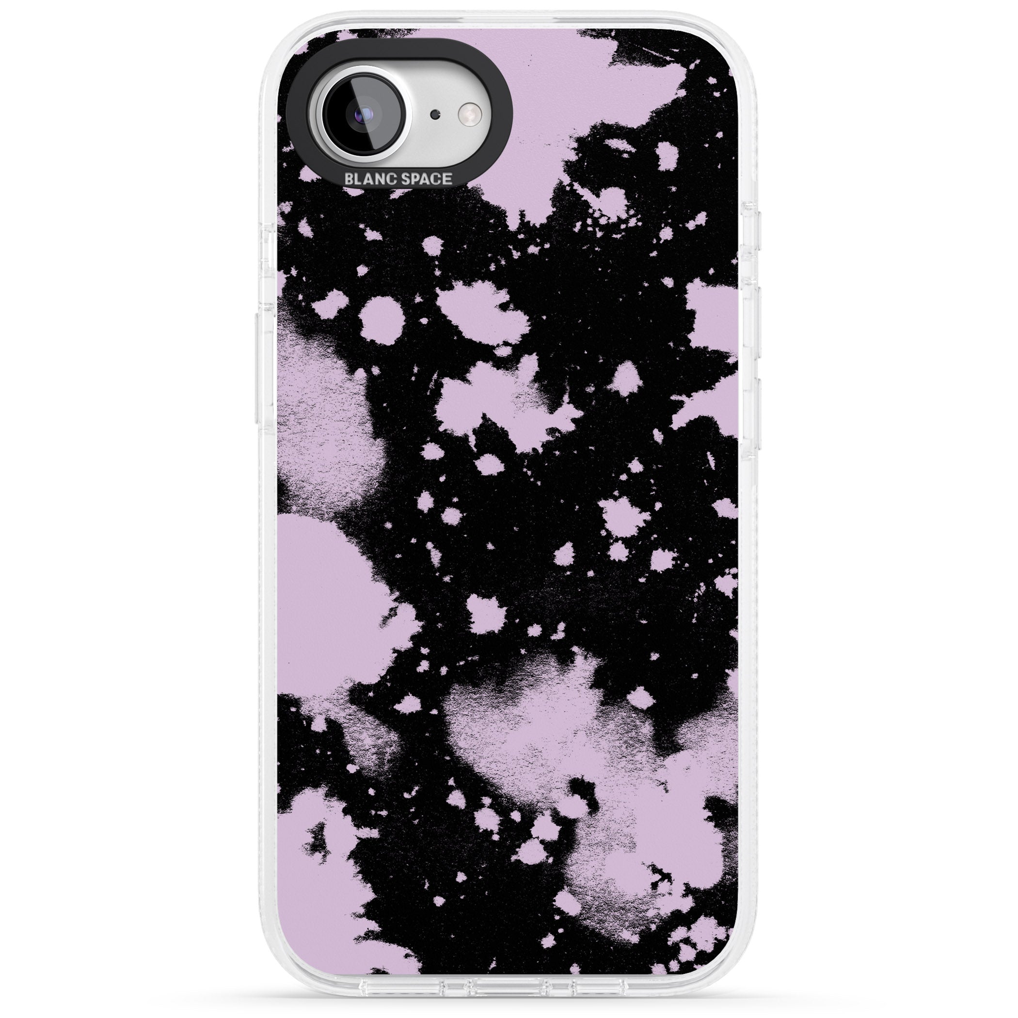 Pink & Black Acid Wash Tie-Dye iPhone 16e Clear Case Impact Air - Blanc Space