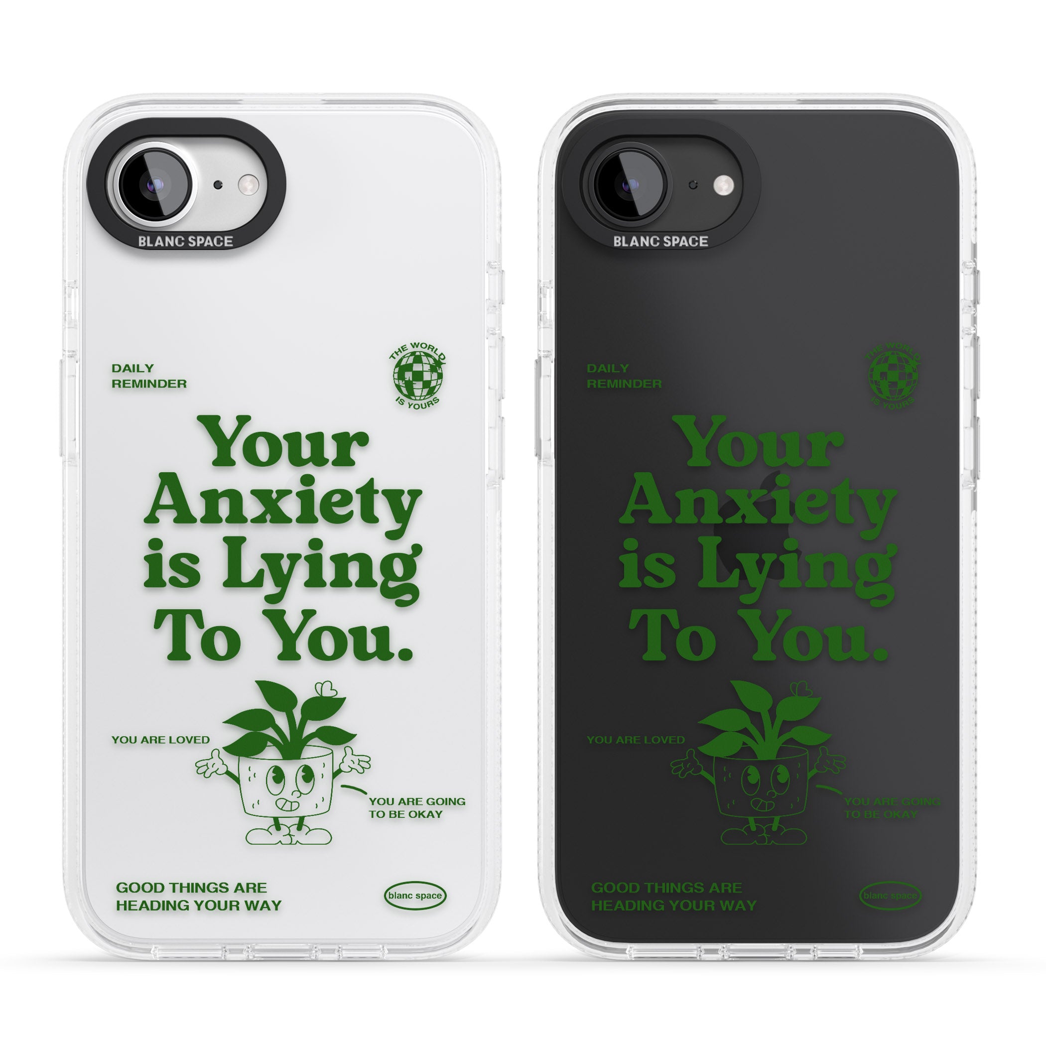 Your Anxiety Is Lying To You iPhone 16e Clear Case Impact Air - Blanc Space