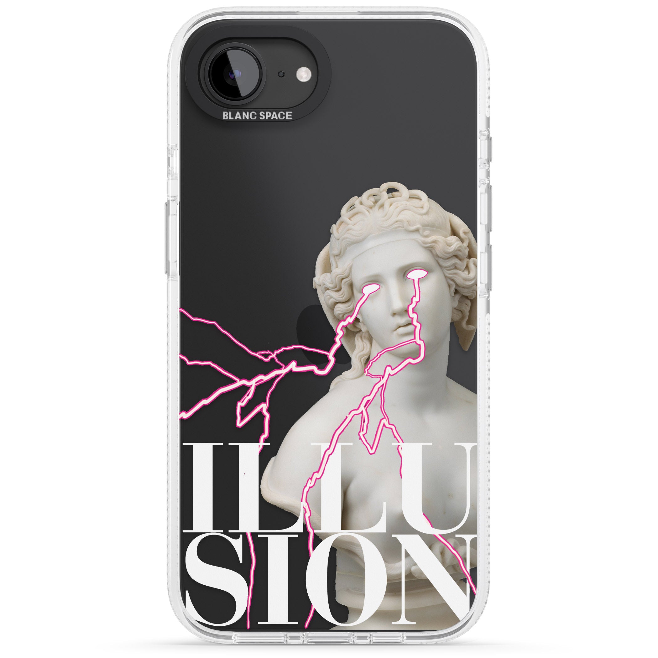 ILLUSION iPhone 16e Clear Case Impact Air - Blanc Space