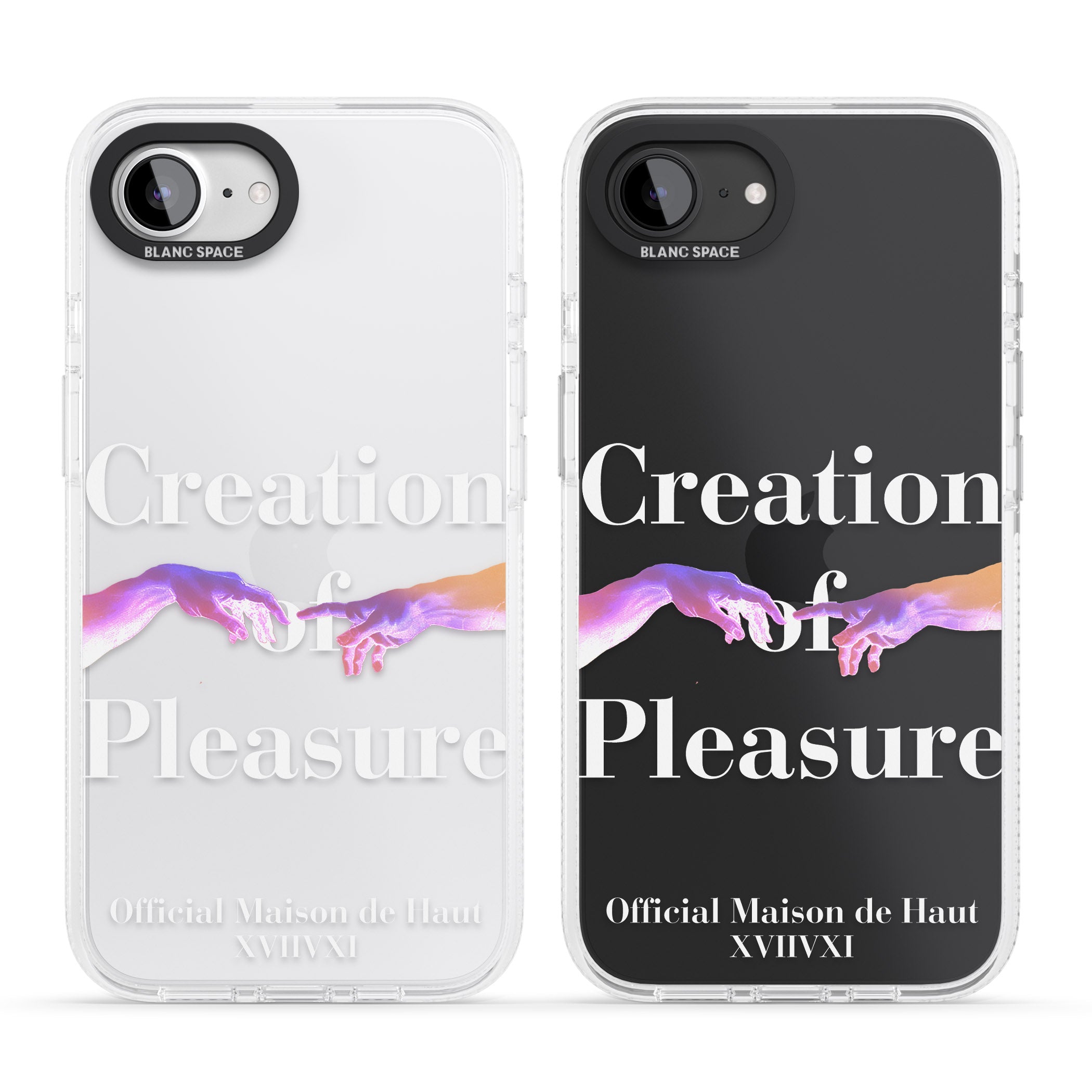 Creation of Pleasure iPhone 16e Clear Case Impact Air - Blanc Space