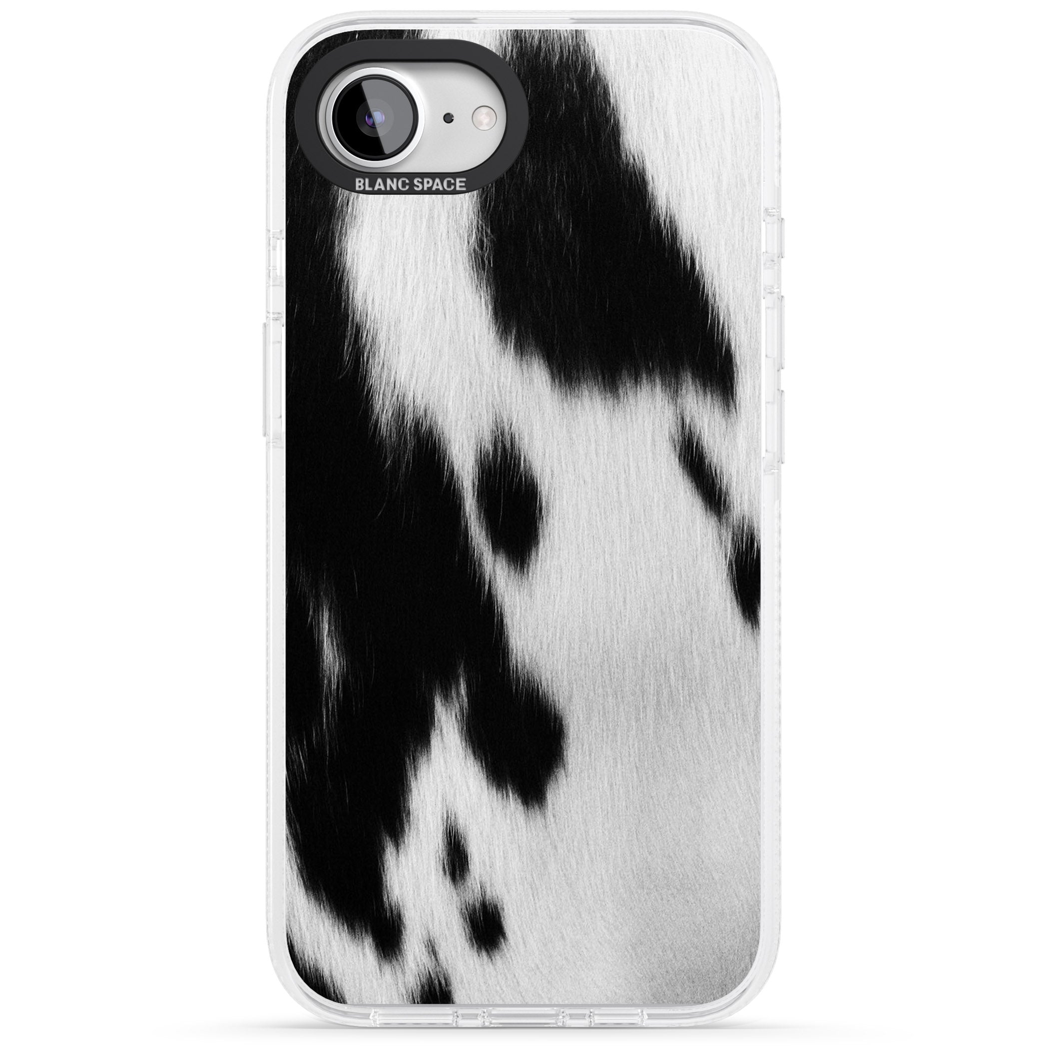Designer Fashion Cowhide iPhone 16e Clear Case Impact Air - Blanc Space