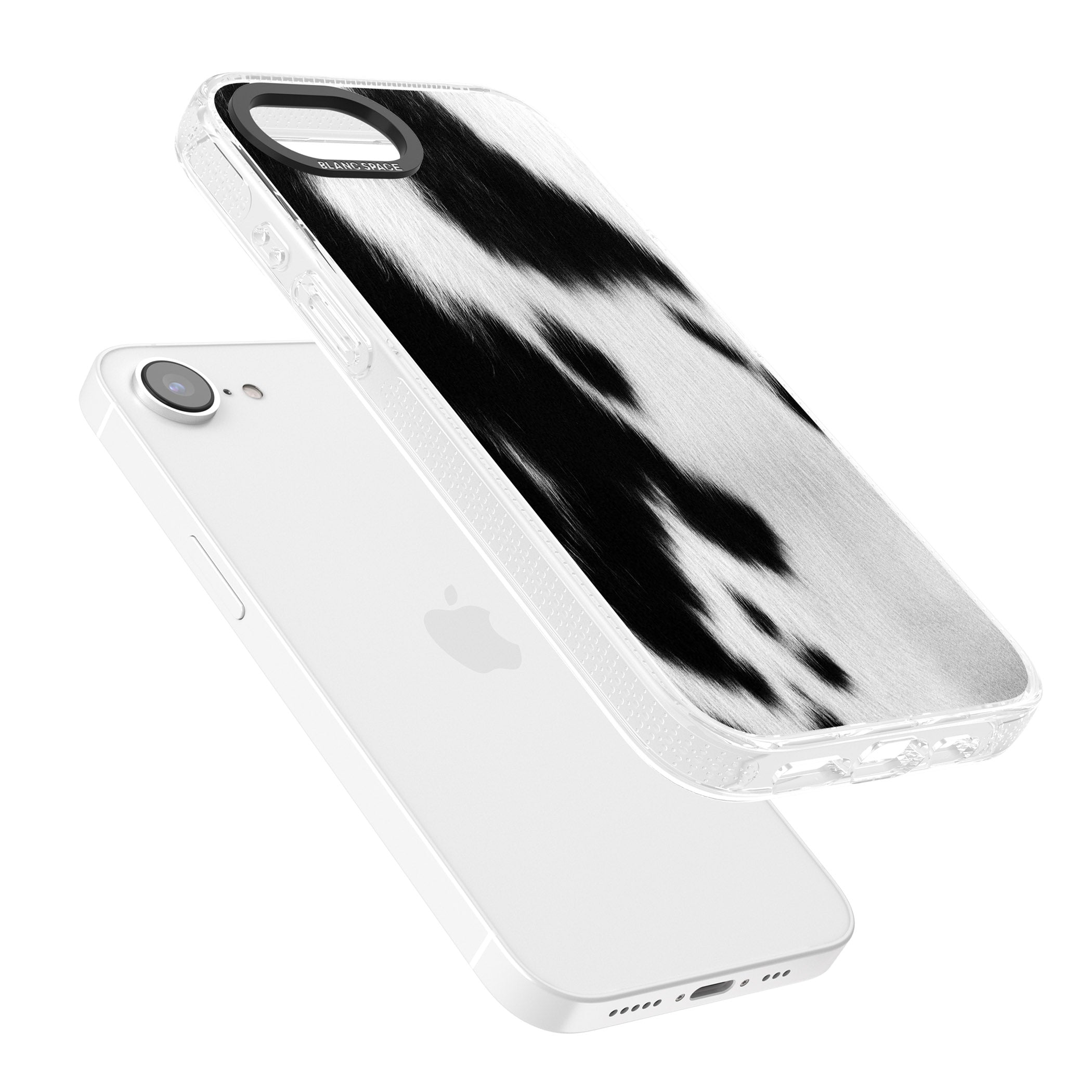 Designer Fashion Cowhide iPhone 16e Clear Case Impact Air - Blanc Space