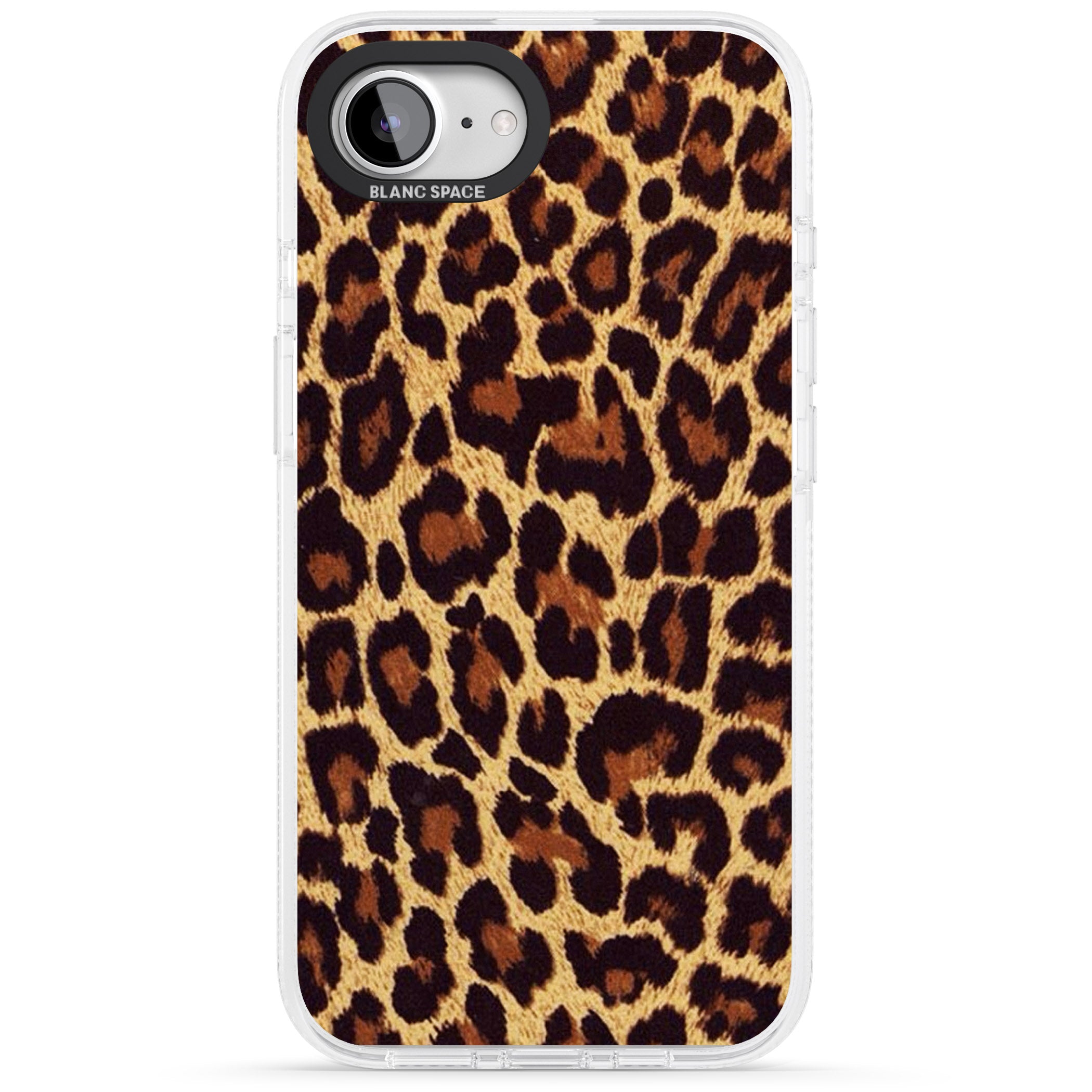Gold Leopard Print iPhone 16e Clear Case Impact Air - Blanc Space