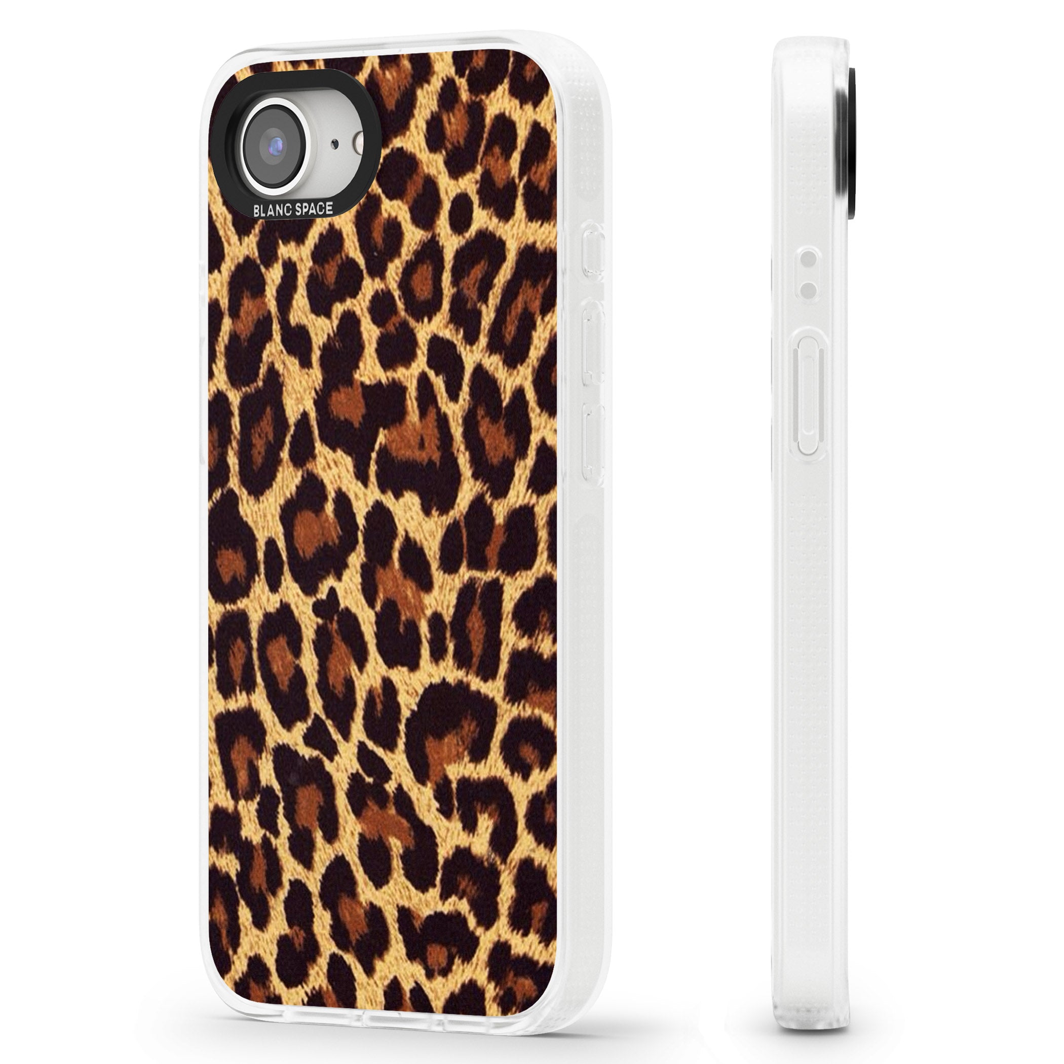 Gold Leopard Print iPhone 16e Clear Case Impact Air - Blanc Space