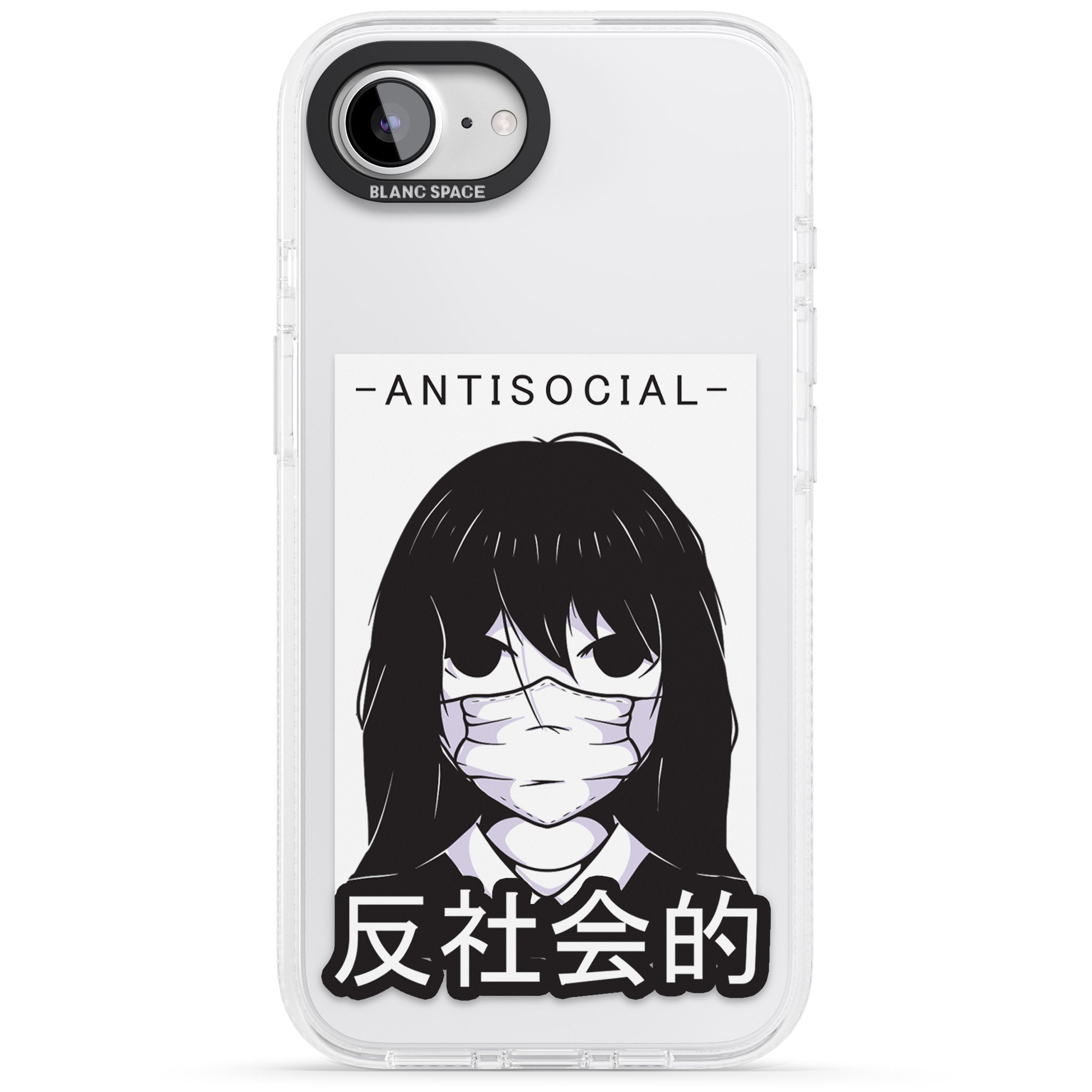 Anti-Social iPhone 16e Clear Case Impact Air - Blanc Space