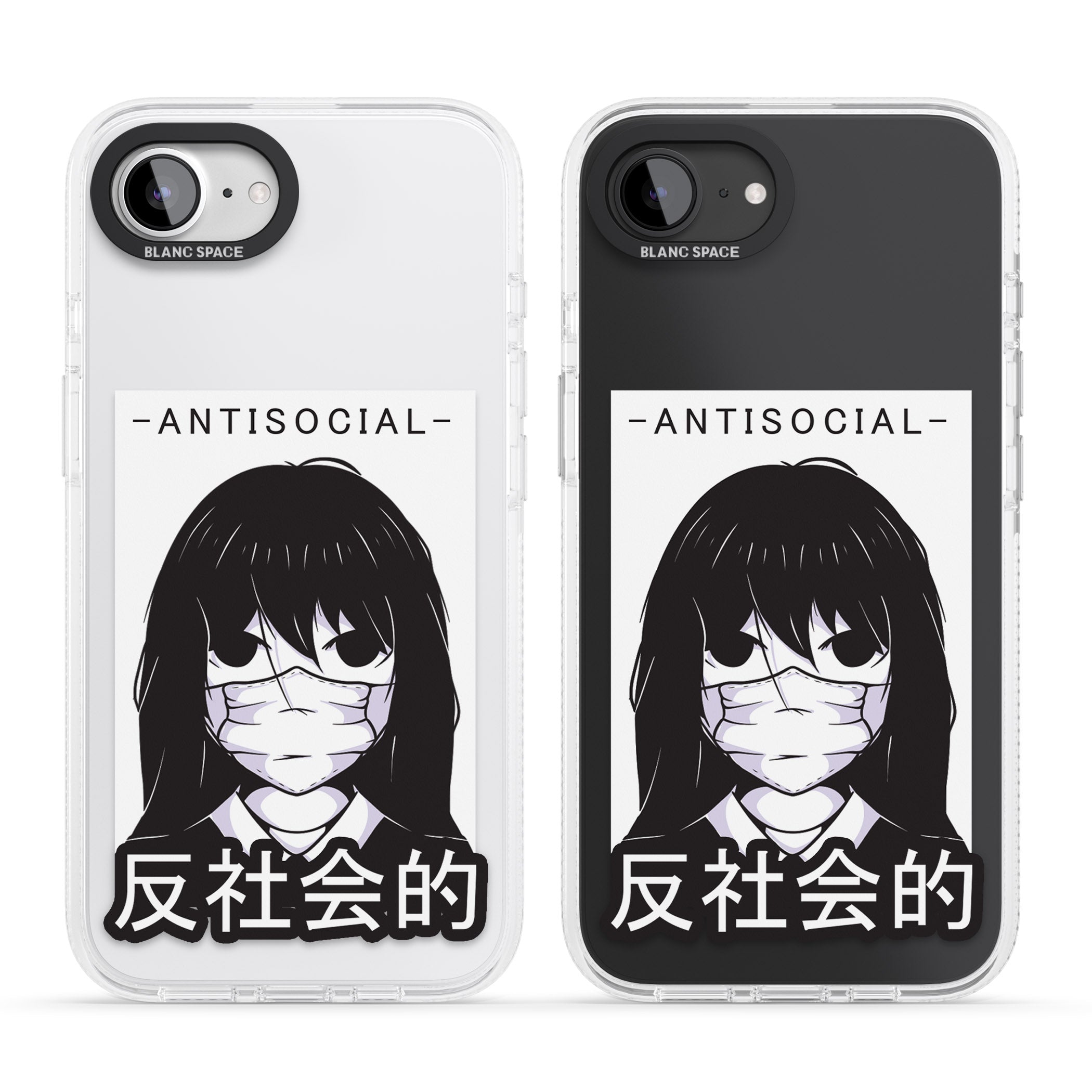 Anti-Social iPhone 16e Clear Case Impact Air - Blanc Space