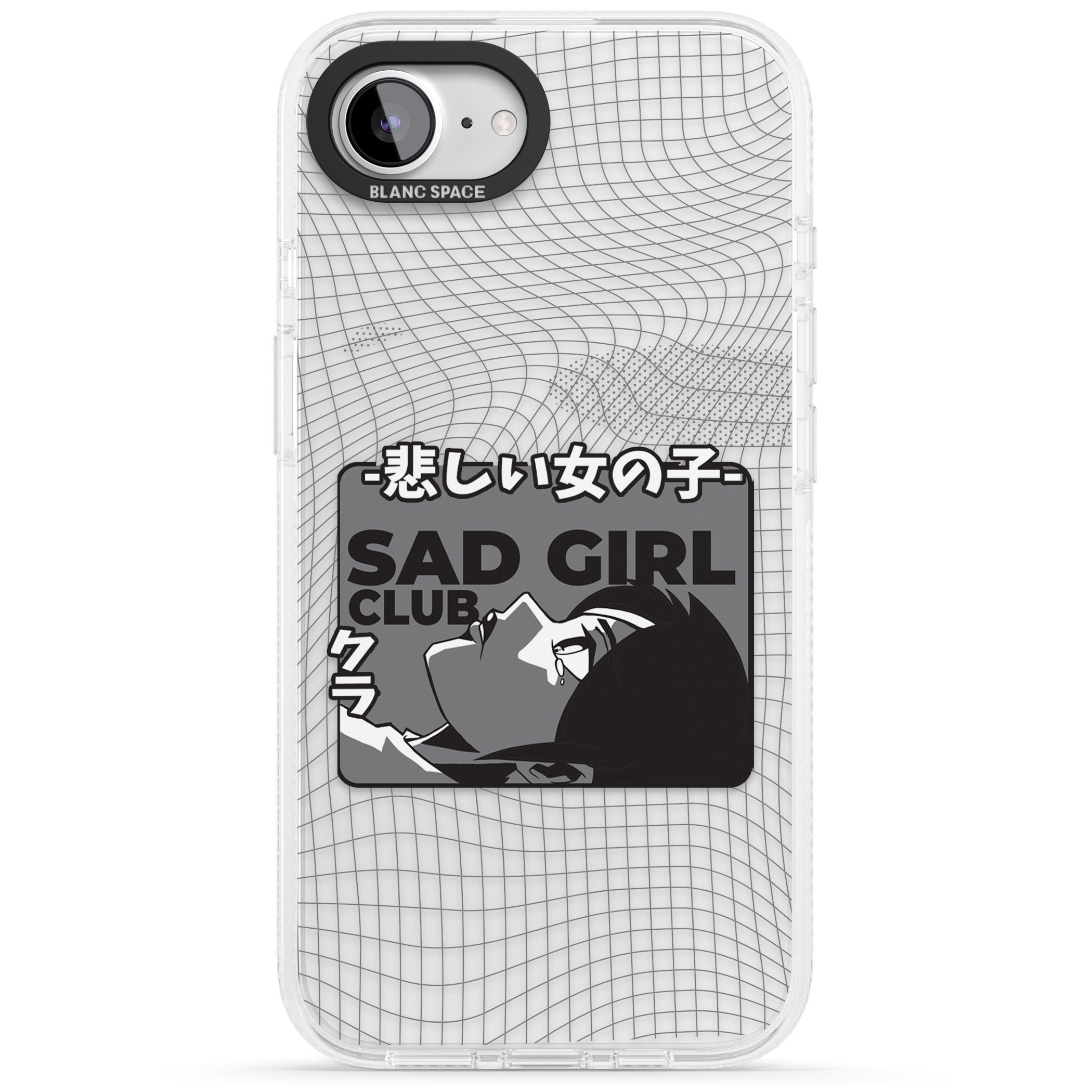 Sad Girl Club iPhone 16e Clear Case Impact Air - Blanc Space