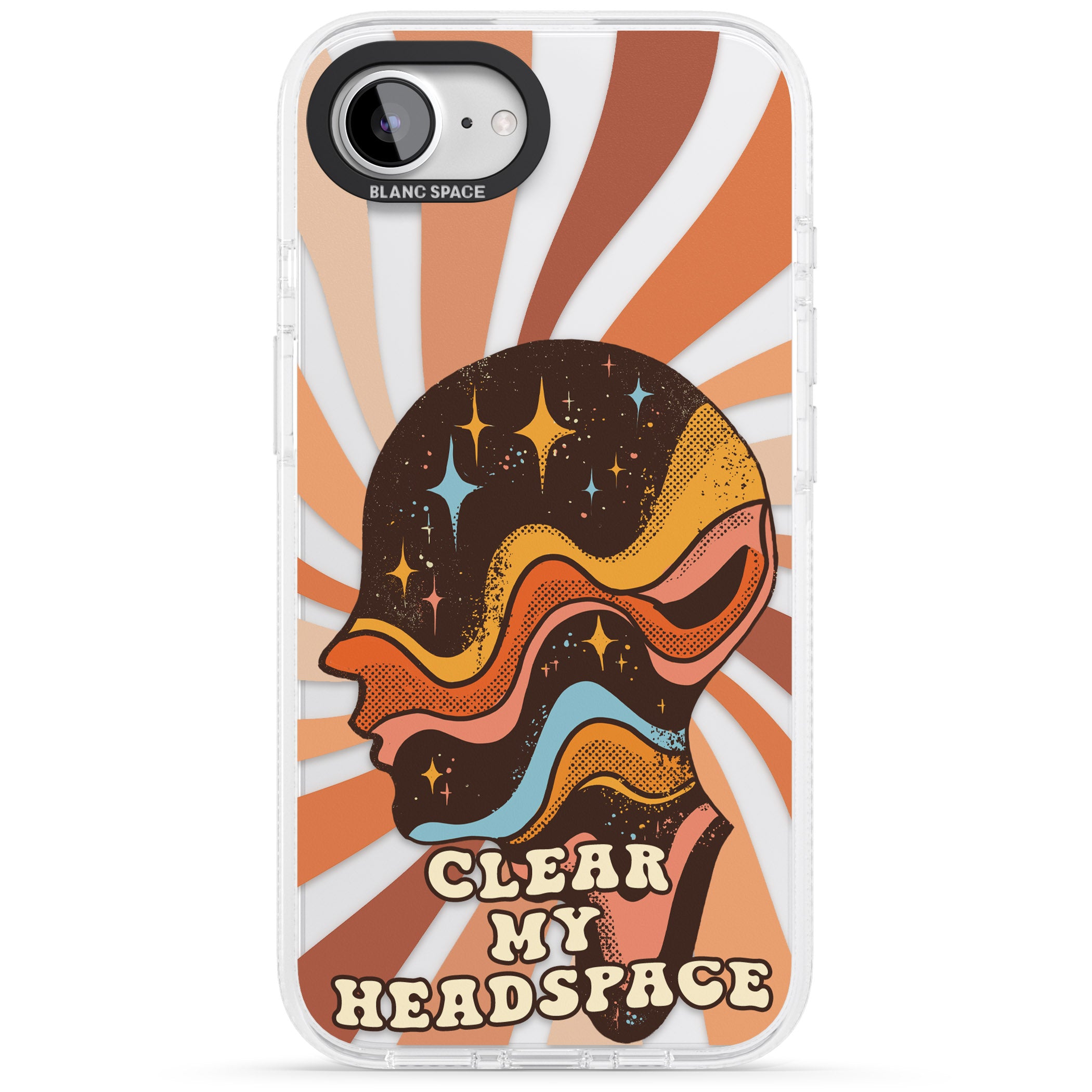 Clear My Headspace iPhone 16e Clear Case Impact Air - Blanc Space