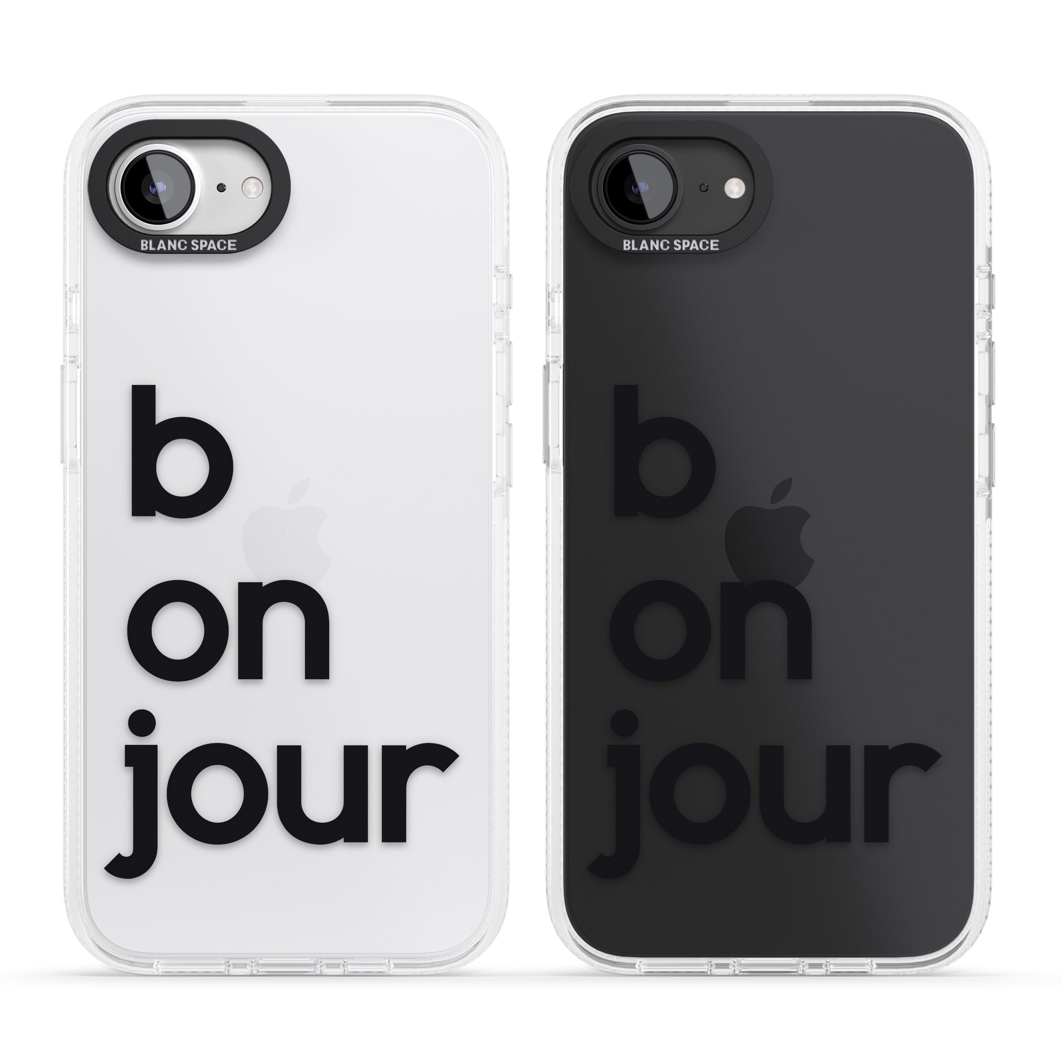 Bonjour iPhone 16e Clear Case Impact Air - Blanc Space