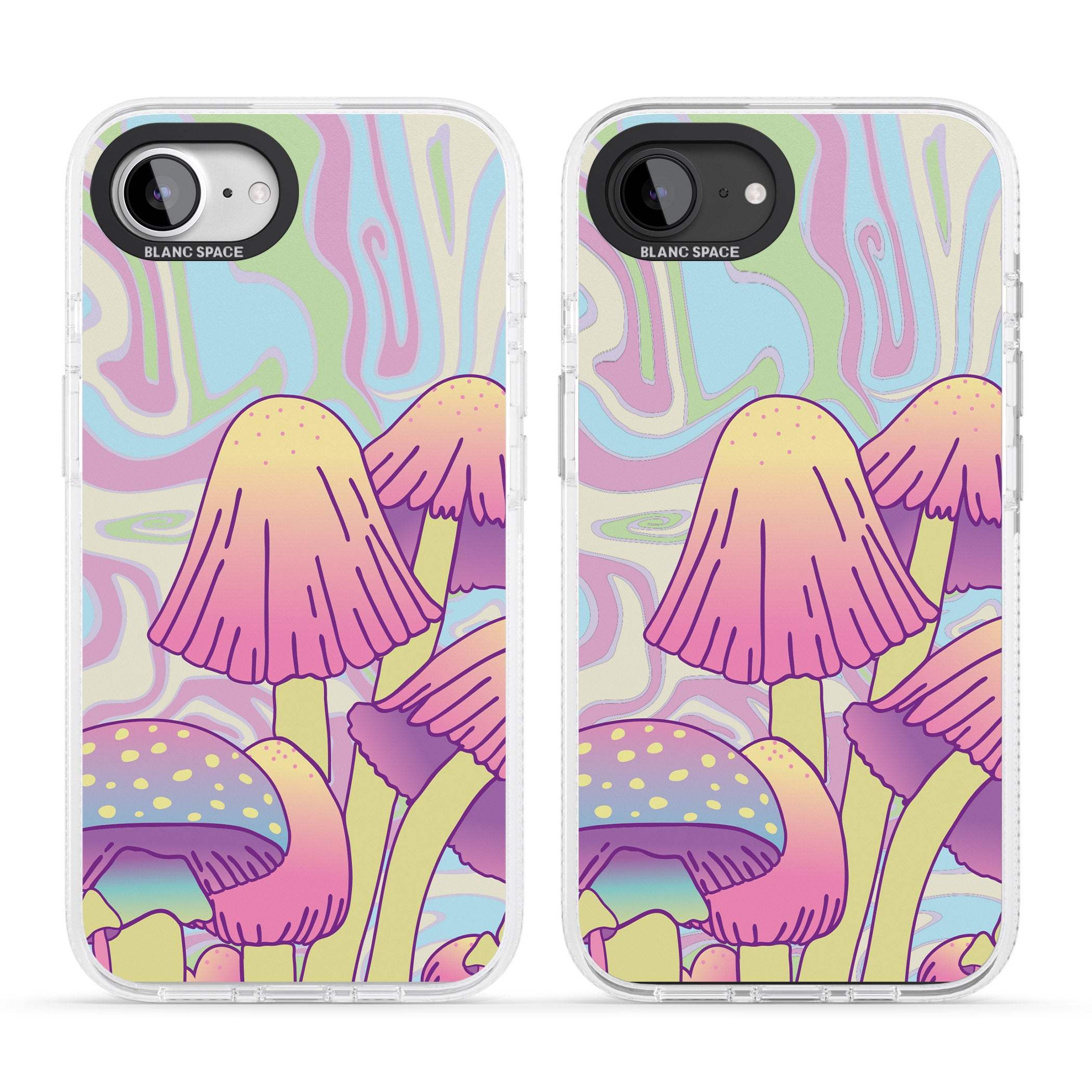 Shroomin' iPhone 16e Clear Case Impact Air - Blanc Space