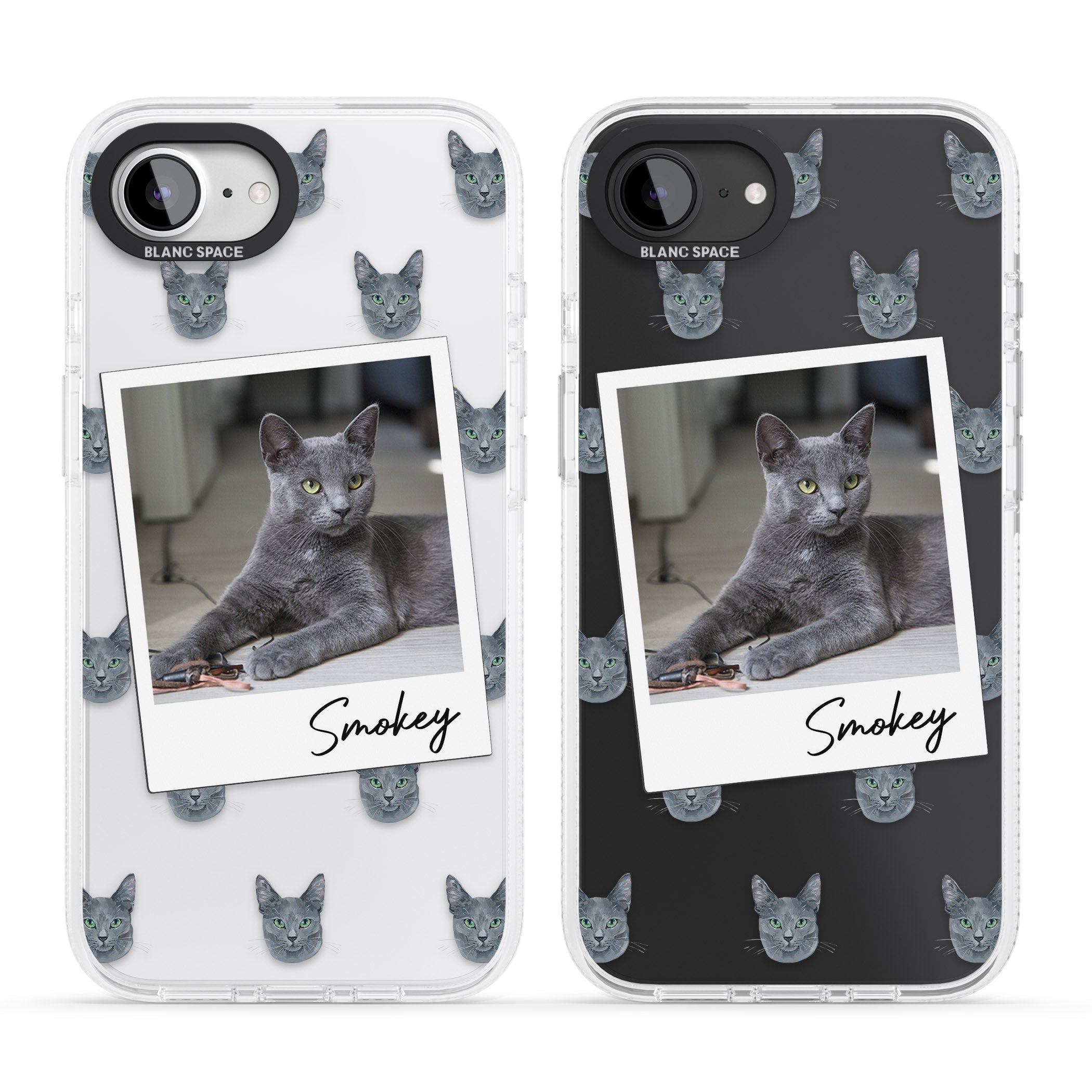 Personalised Korat Cat Photo iPhone 16e Clear Case Impact Air - Blanc Space