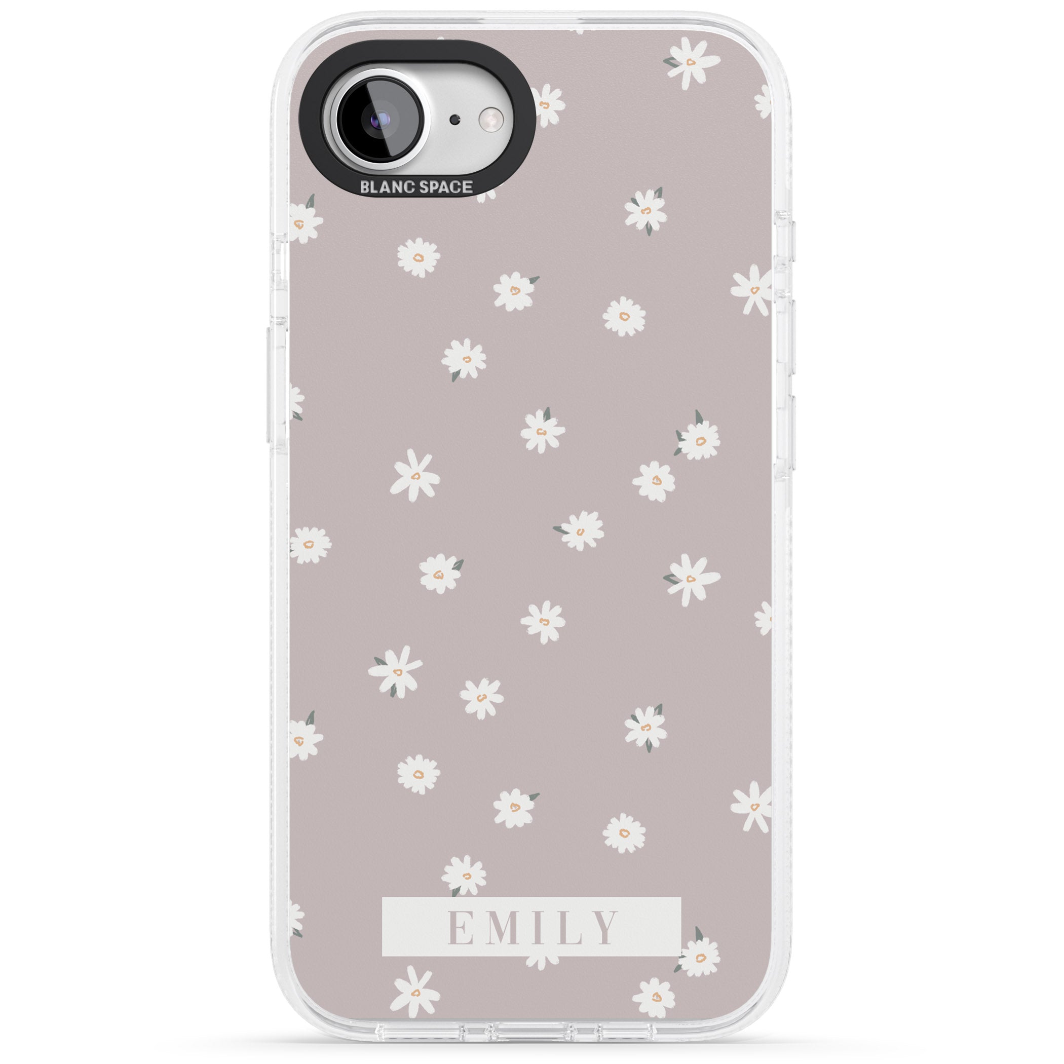 Personalised Dusty Rose Personalised iPhone 16e Clear Case Impact Air - Blanc Space
