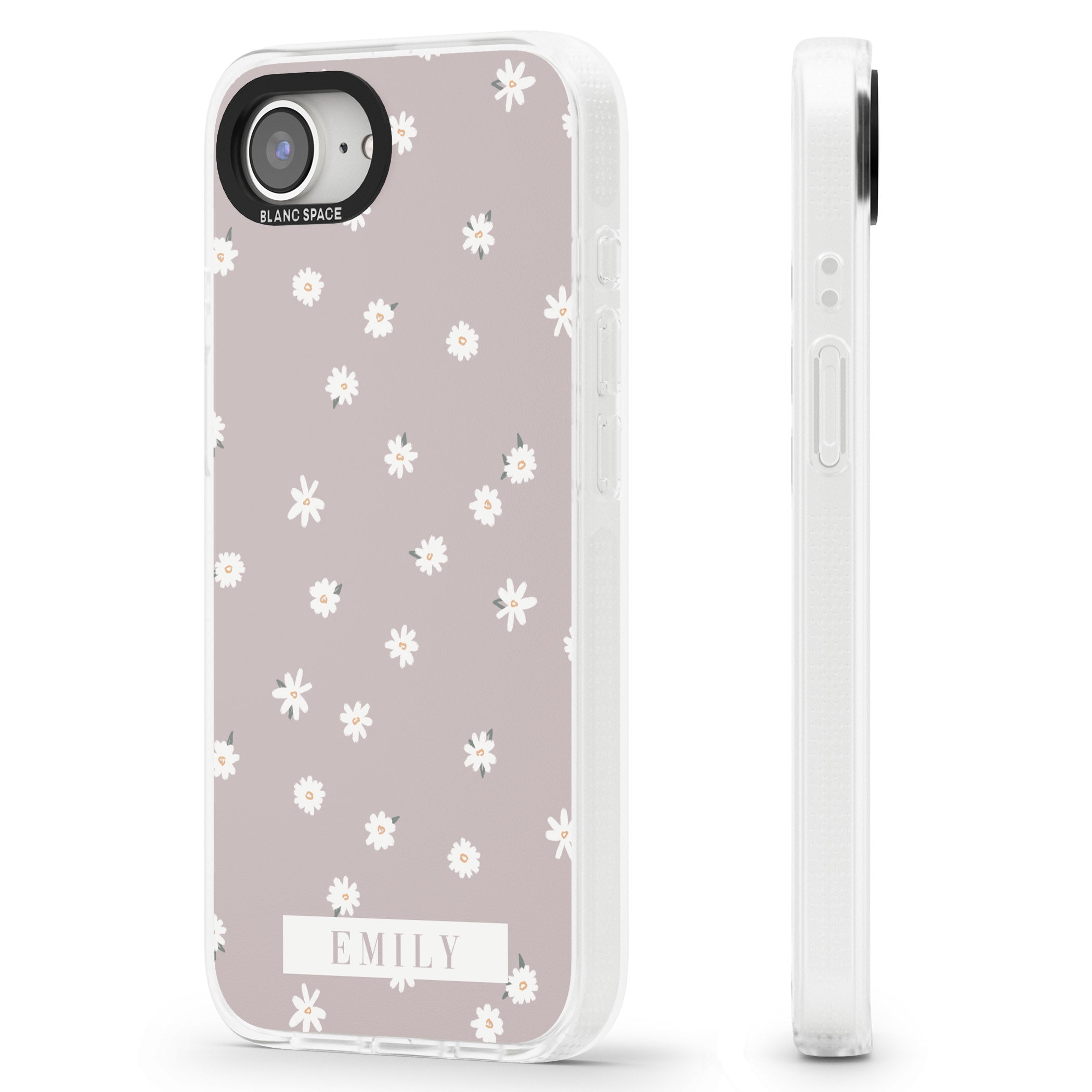 Personalised Dusty Rose Personalised iPhone 16e Clear Case Impact Air - Blanc Space