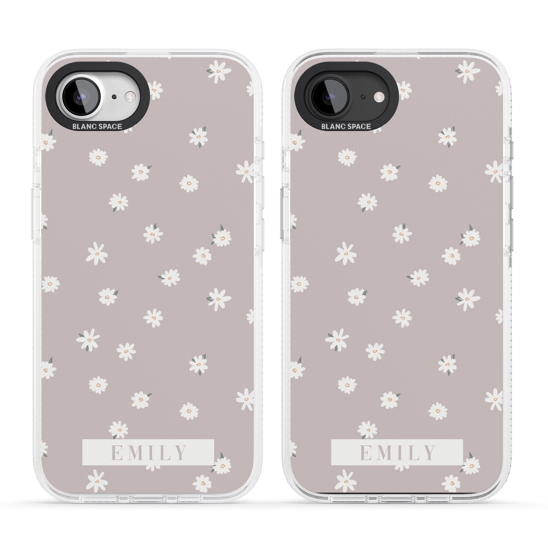 Personalised Dusty Rose Personalised iPhone 16e Clear Case Impact Air - Blanc Space