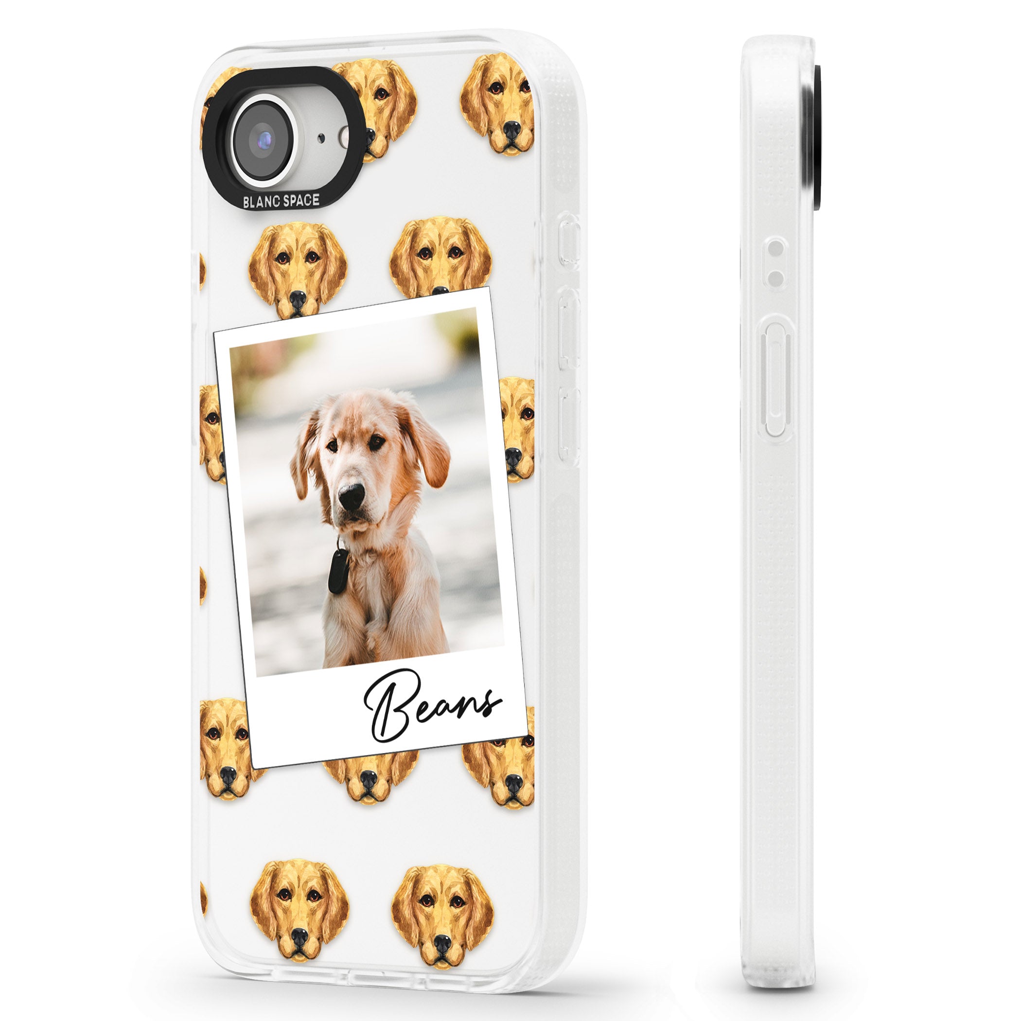 Personalised Labrador - Dog Photo iPhone 16e Clear Case Impact Air - Blanc Space