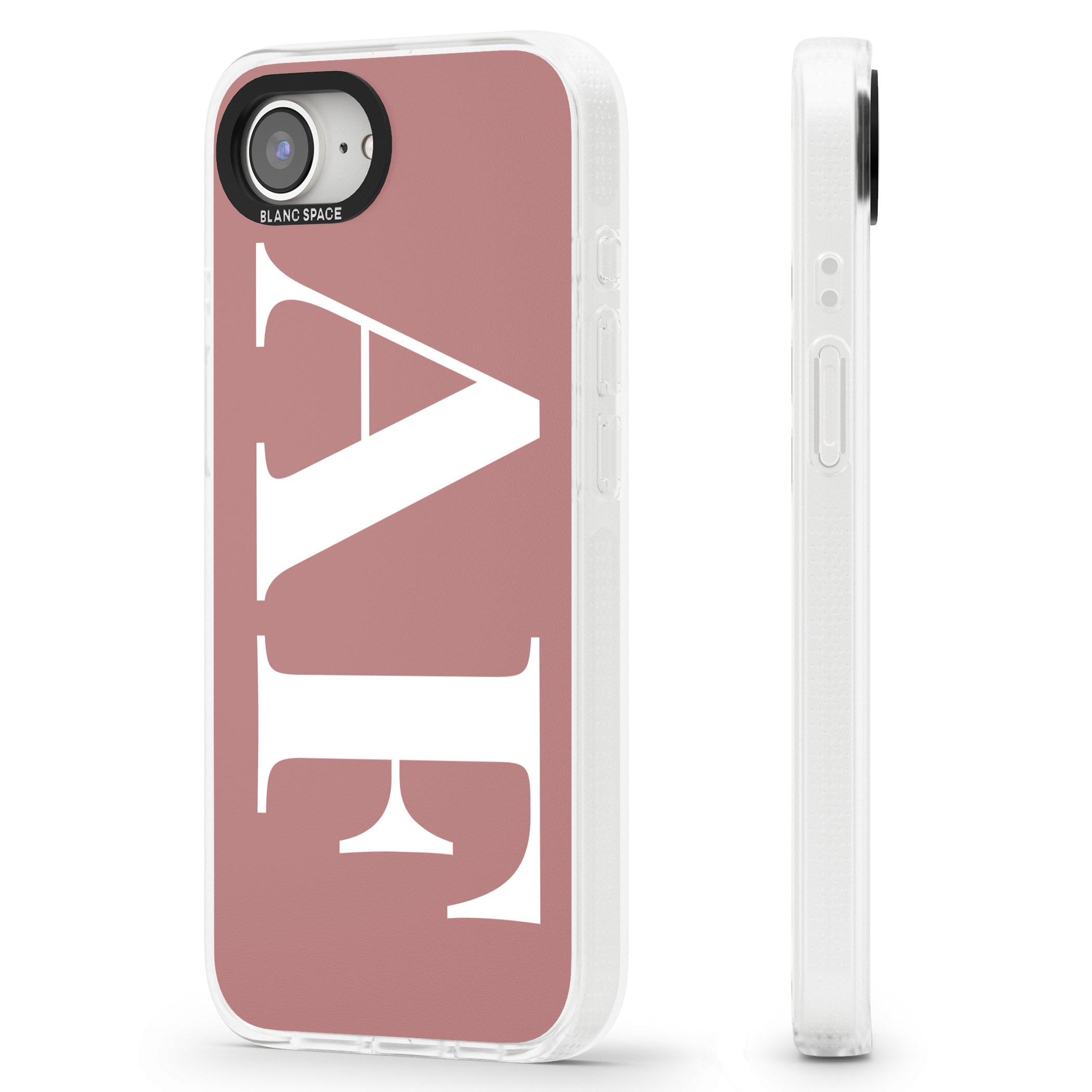 Personalised White & Rose Personalised iPhone 16e Clear Case Impact Air - Blanc Space
