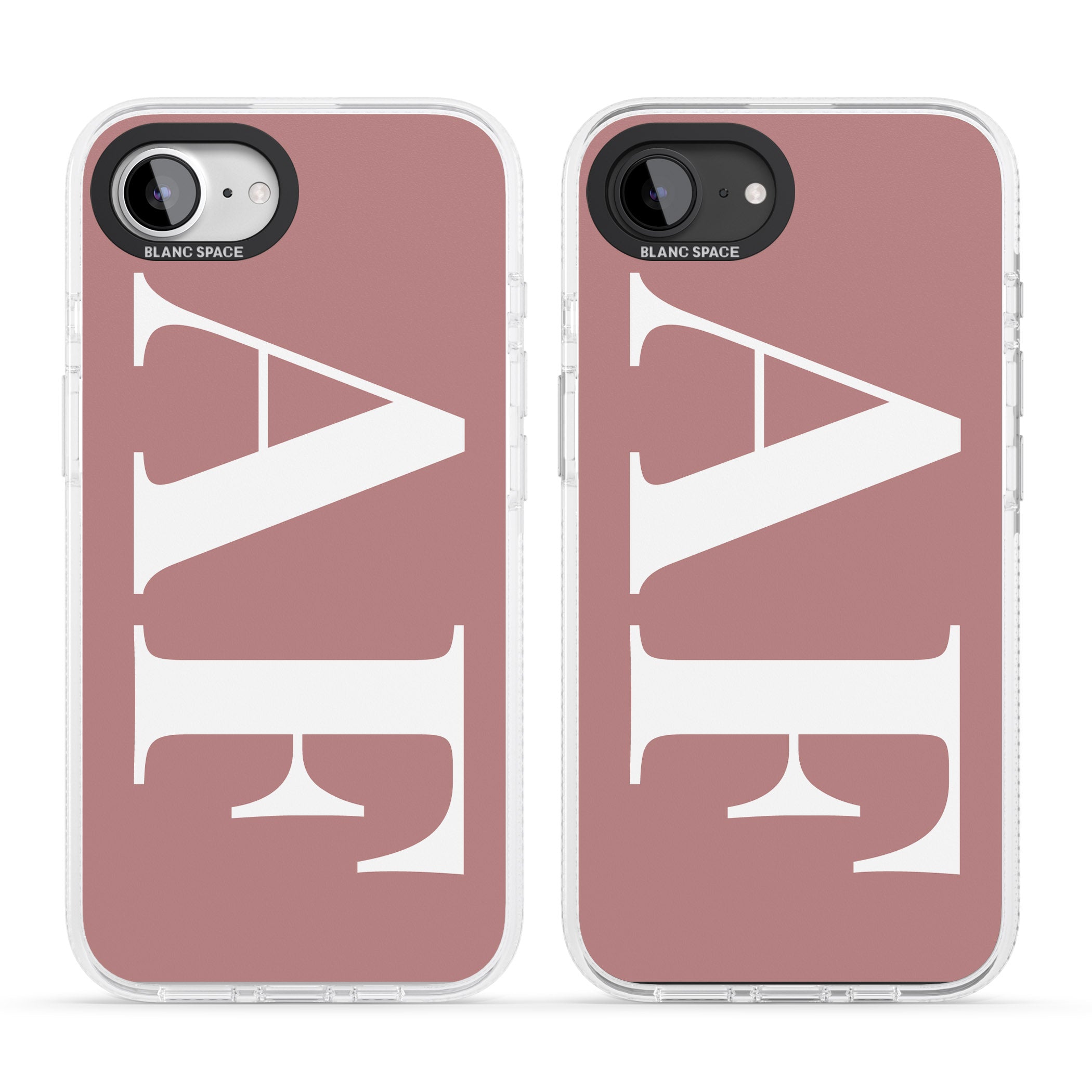 Personalised White & Rose Personalised iPhone 16e Clear Case Impact Air - Blanc Space