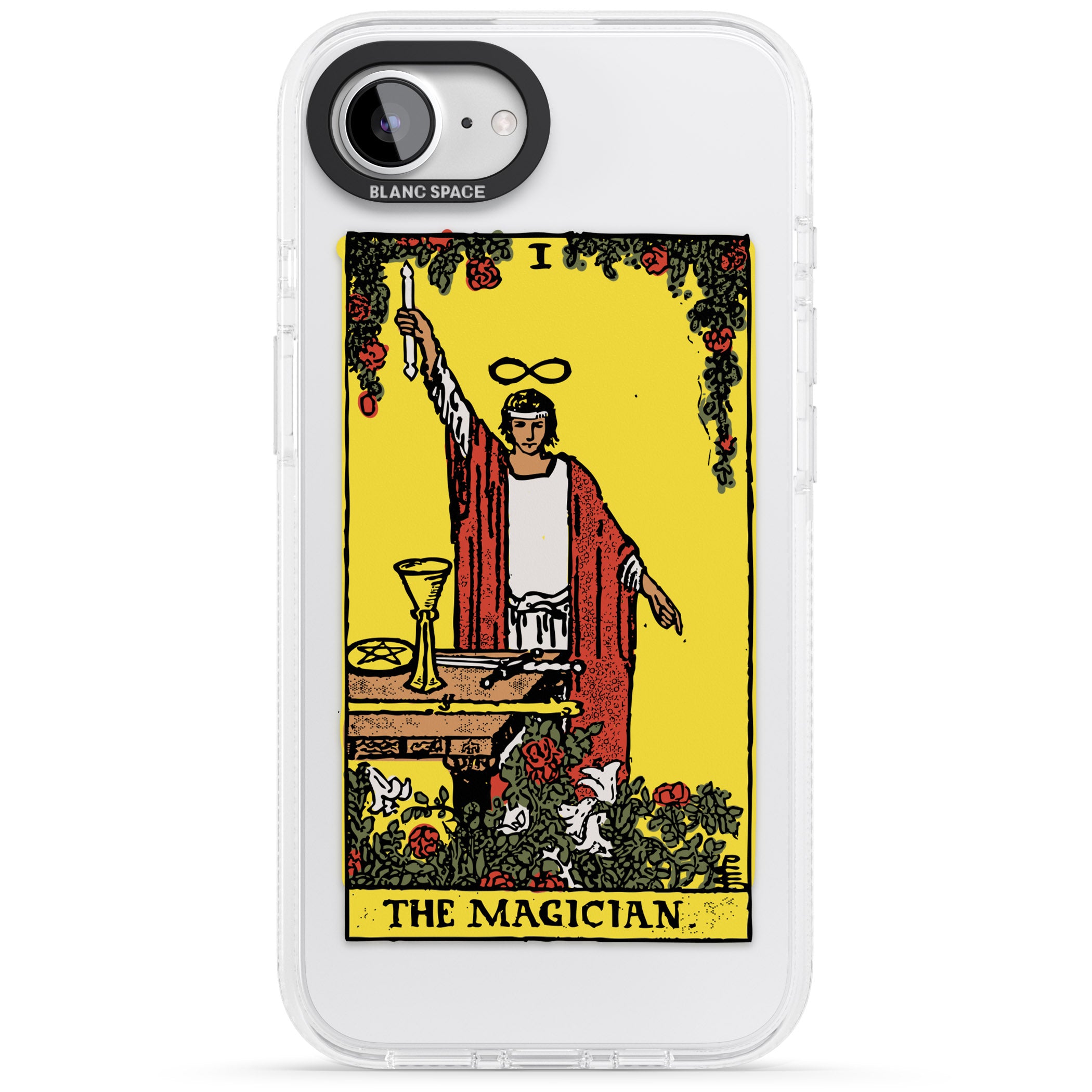 Personalised The Magician Tarot Card - Colour iPhone 16e Clear Case Impact Air - Blanc Space