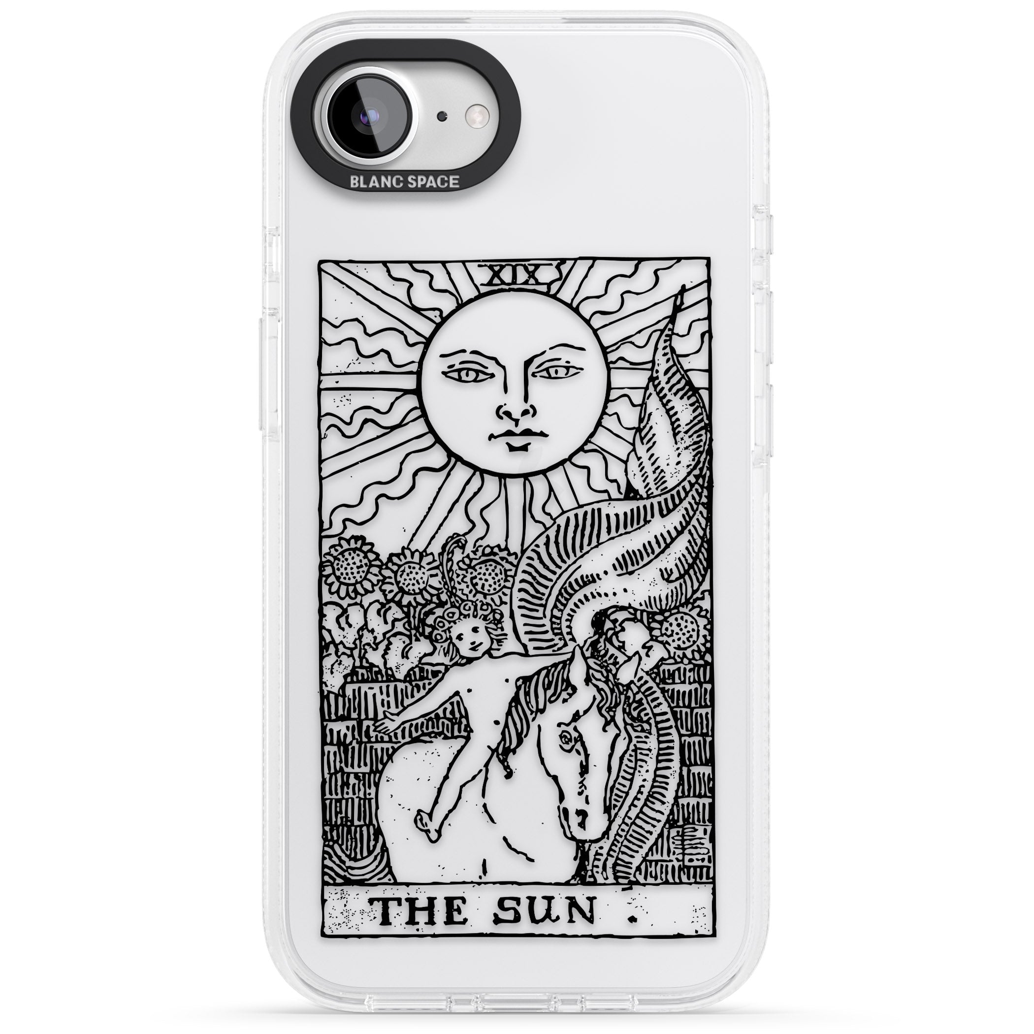 Personalised The Sun Tarot Card - Transparent iPhone 16e Clear Case Impact Air - Blanc Space