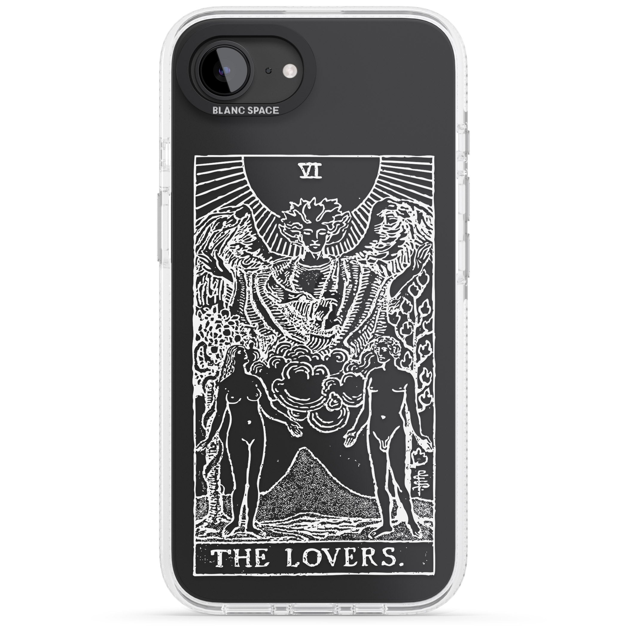 Personalised The Lovers Tarot Card - White Transparent iPhone 16e Clear Case Impact Air - Blanc Space