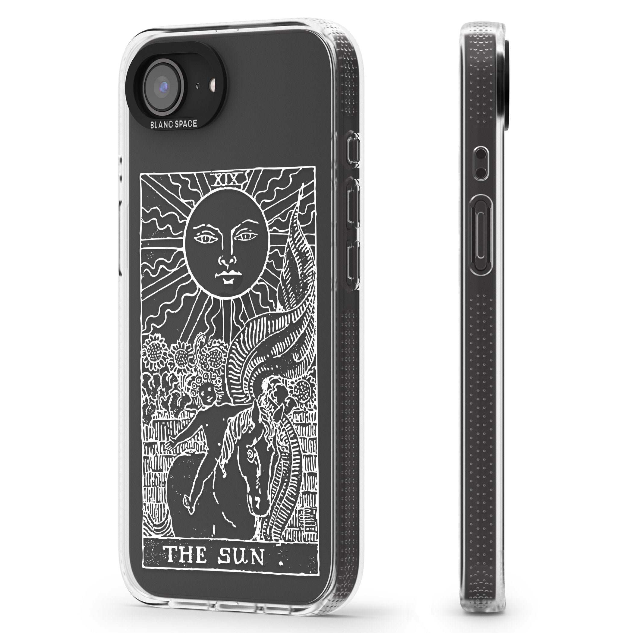 Personalised The Sun Tarot Card - White Transparent iPhone 16e Clear Case Impact Air - Blanc Space