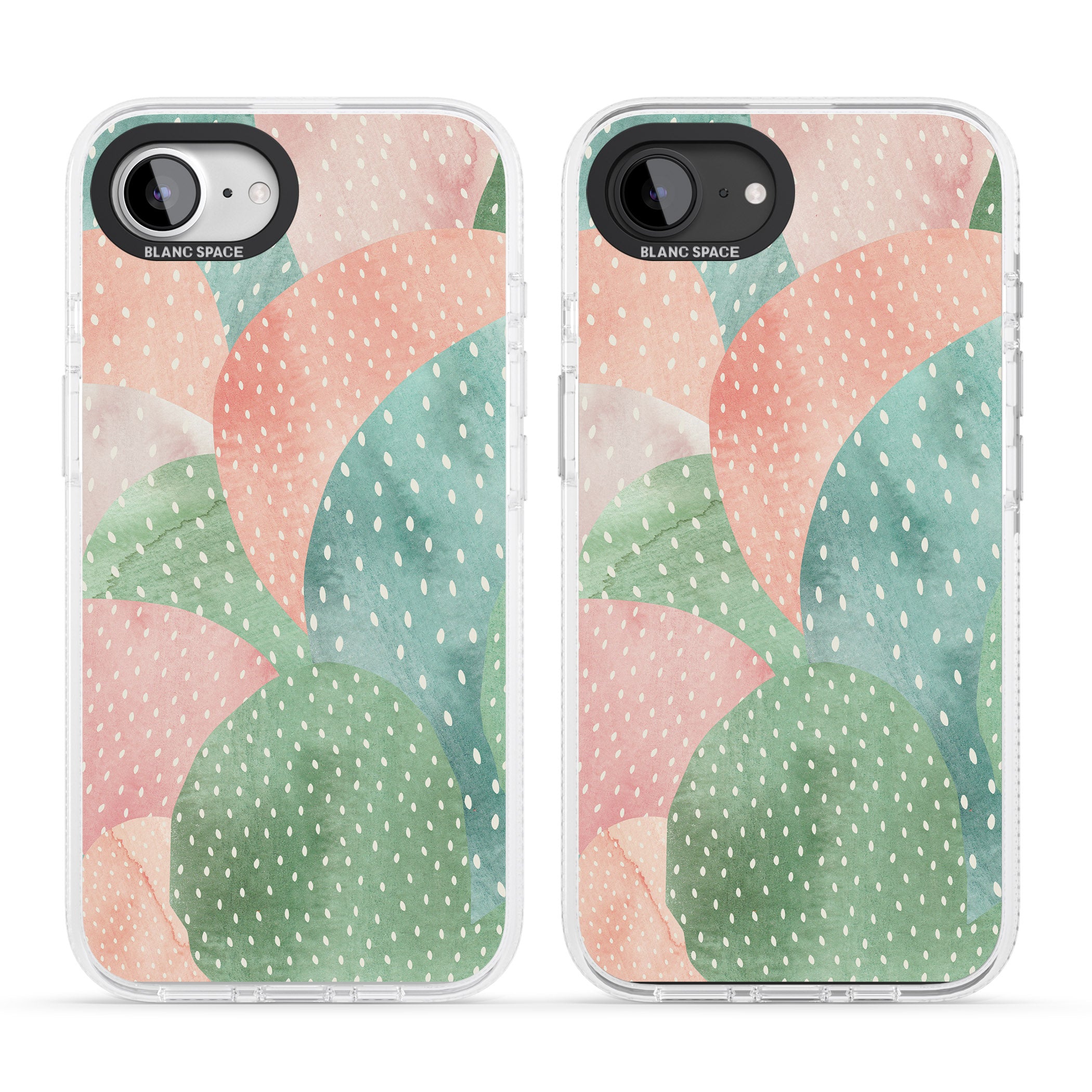 Colourful Close-Up Cacti Design iPhone 16e Clear Case Impact Air - Blanc Space
