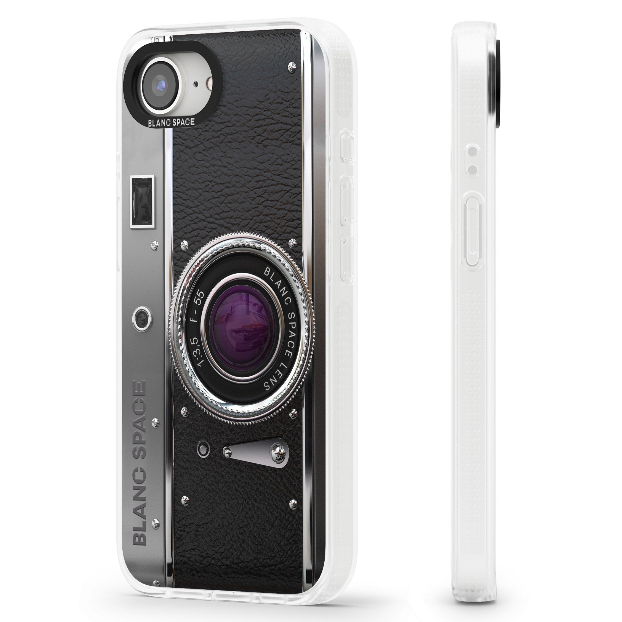 Vintage Retro Classic Camera iPhone 16e Clear Case Impact Air - Blanc Space