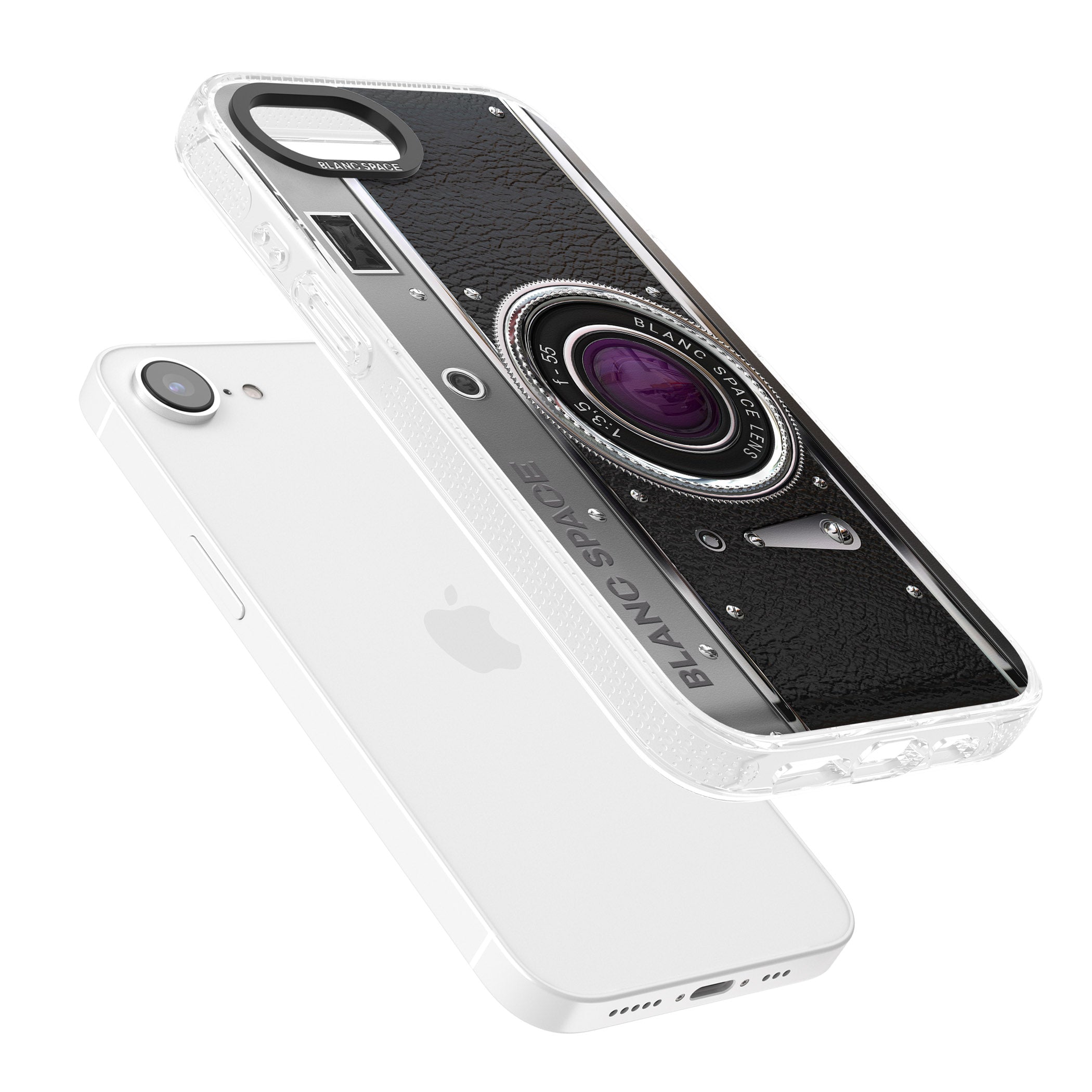 Vintage Retro Classic Camera iPhone 16e Clear Case Impact Air - Blanc Space