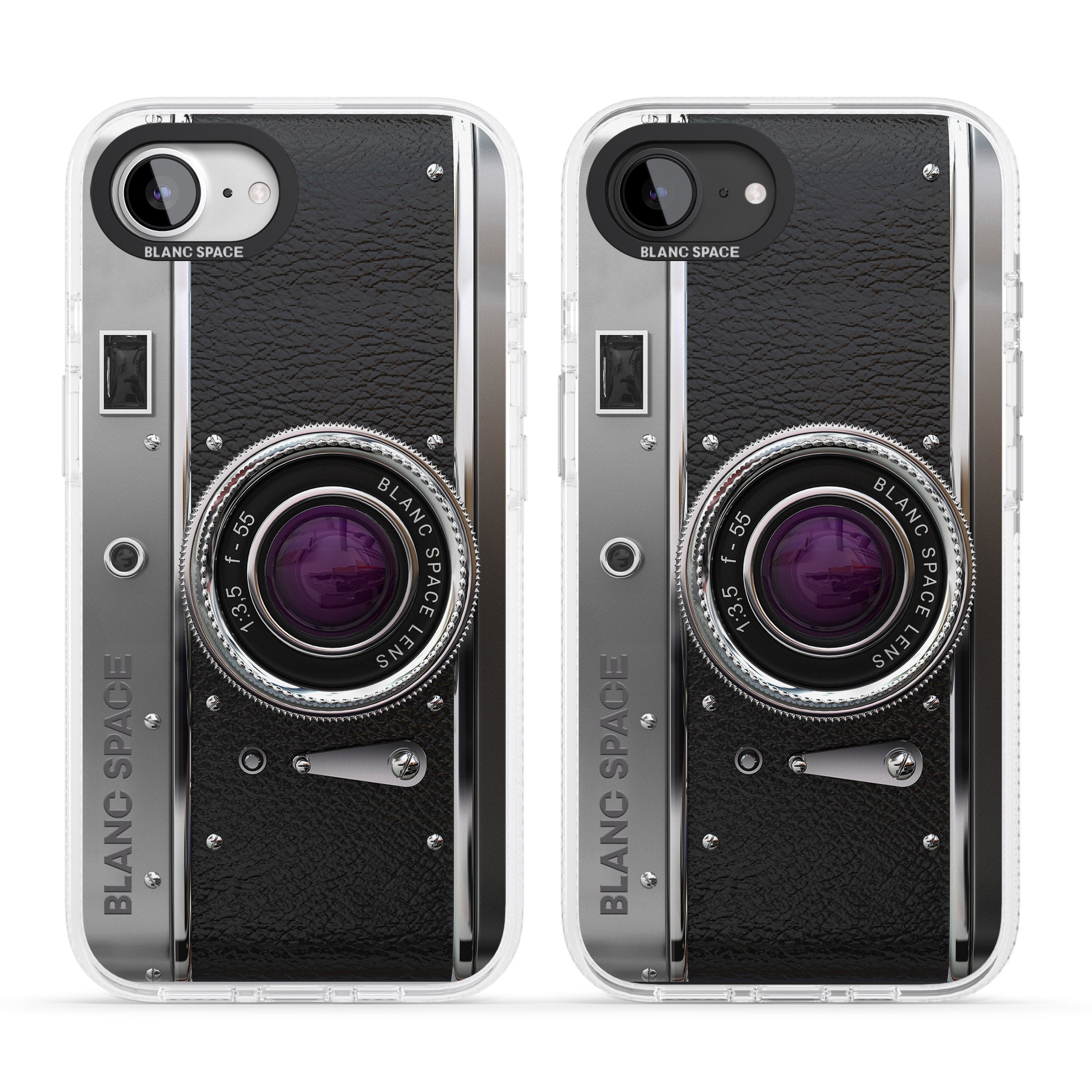 Vintage Retro Classic Camera iPhone 16e Clear Case Impact Air - Blanc Space