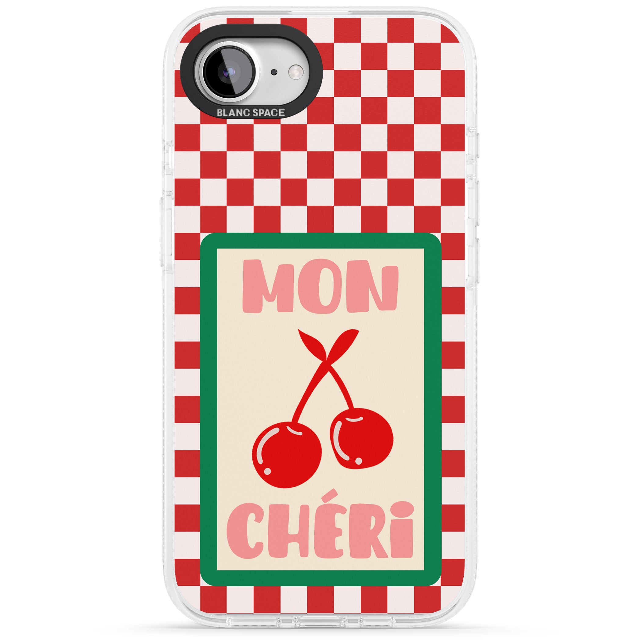 Mon Cheri iPhone 16e Clear Case Impact Air - Blanc Space