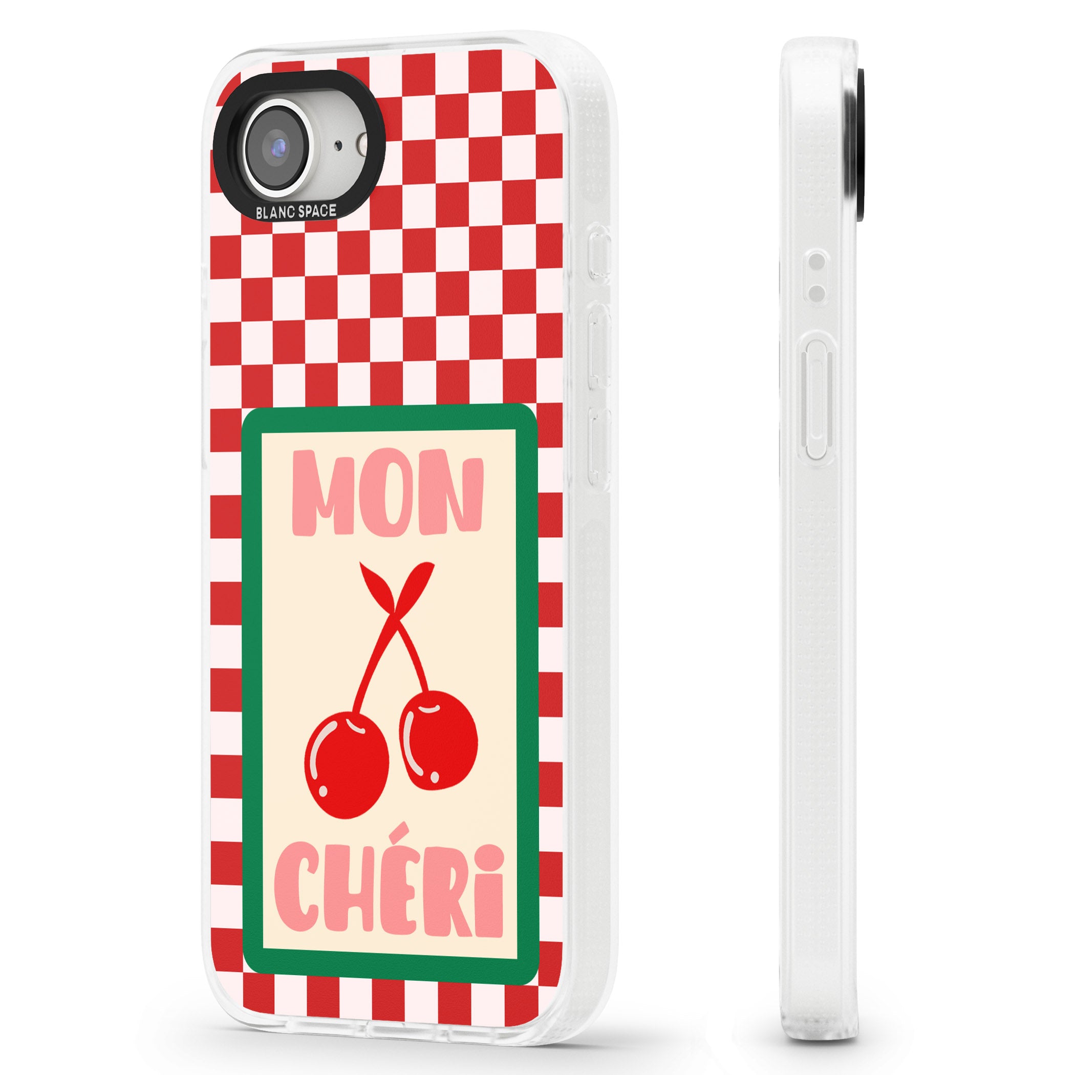 Mon Cheri iPhone 16e Clear Case Impact Air - Blanc Space