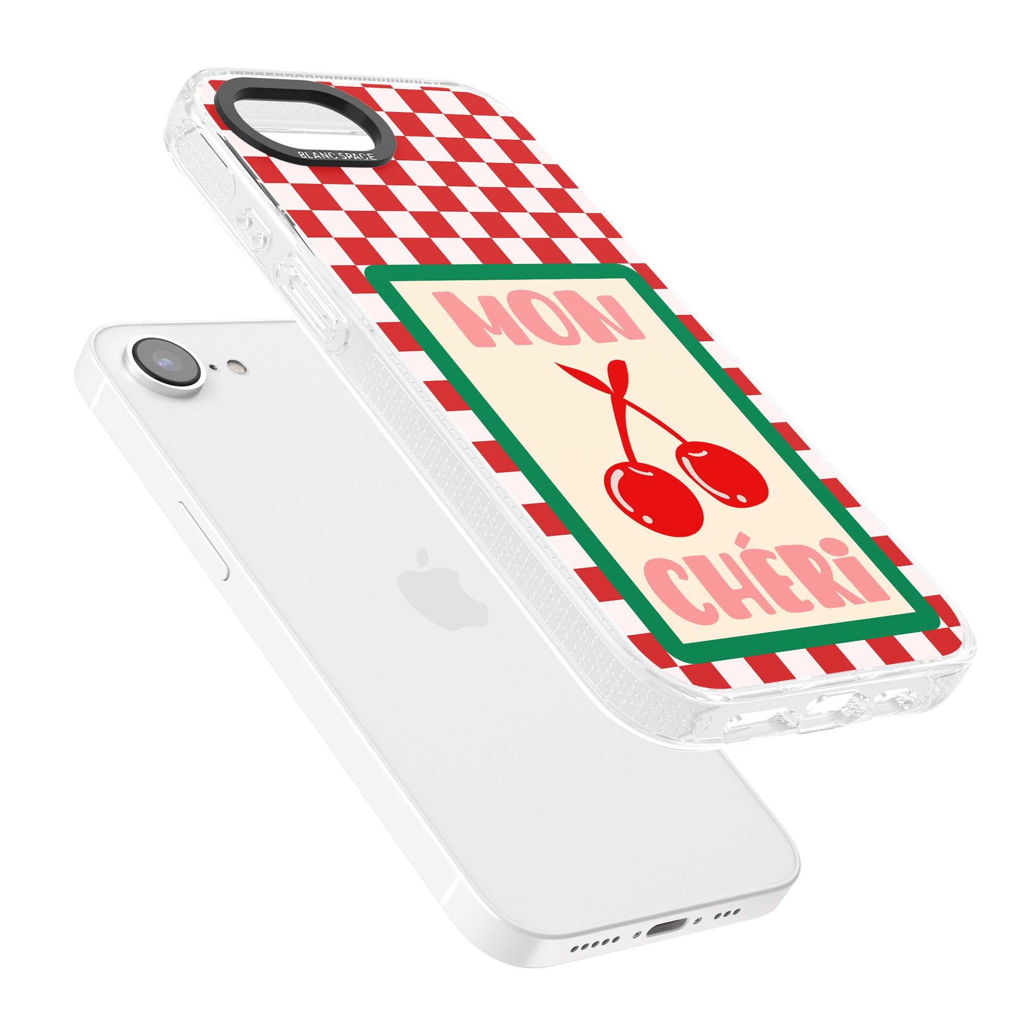 Mon Cheri iPhone 16e Clear Case Impact Air - Blanc Space