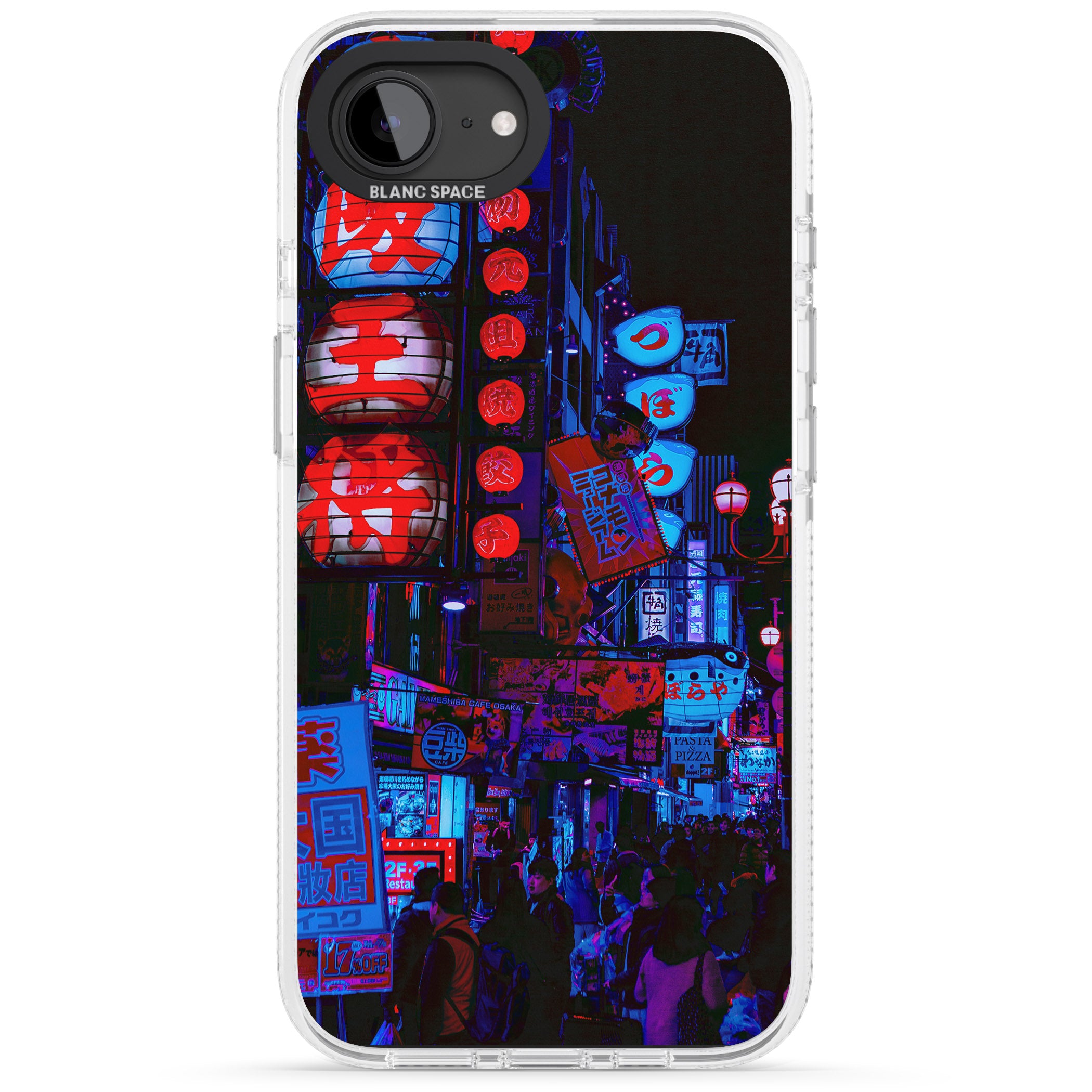 Red & Turquoise - Neon Cities Photographs iPhone 16e Clear Case Impact Air - Blanc Space