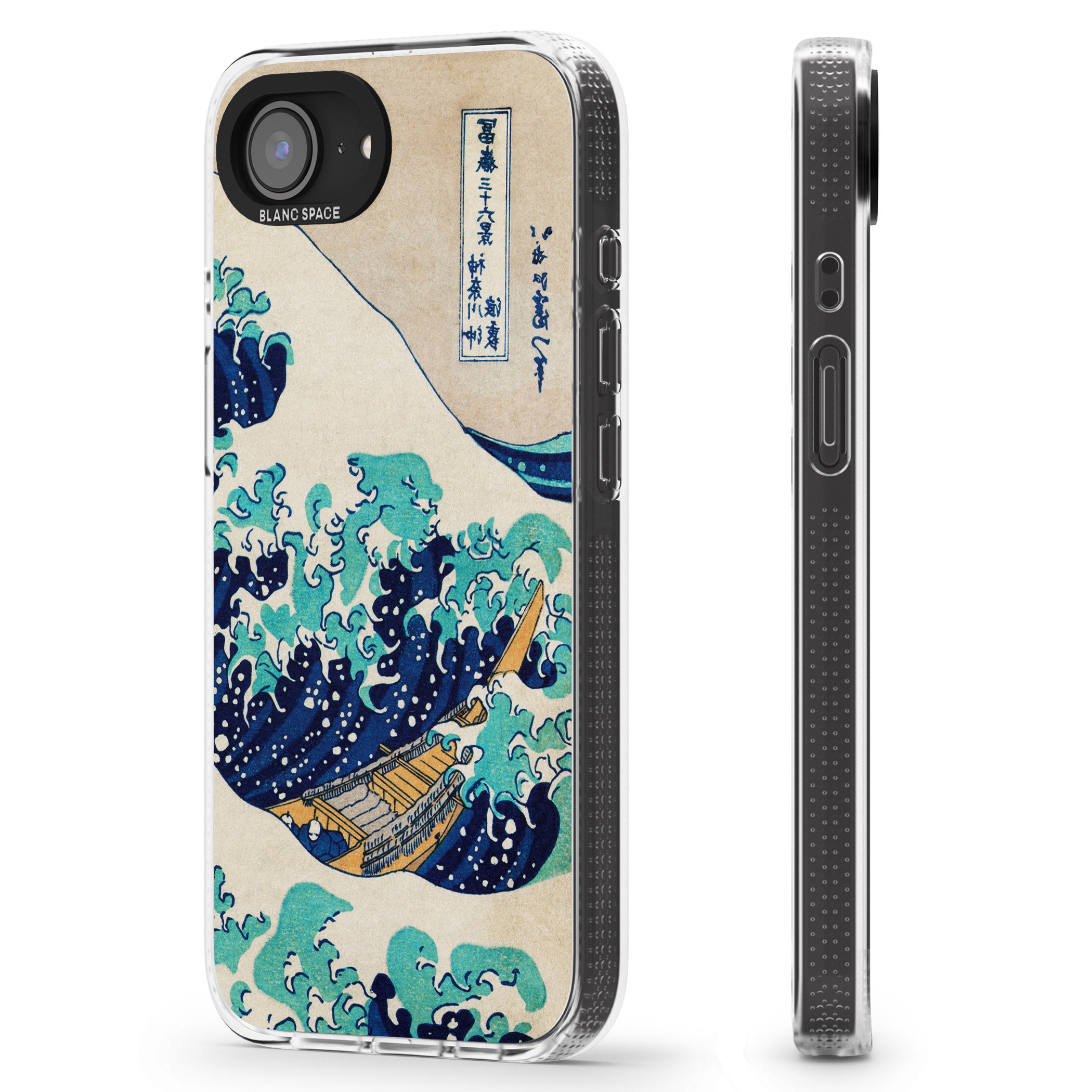 The Great Wave by Katsushika Hokusai iPhone 16e Clear Case Impact Air - Blanc Space