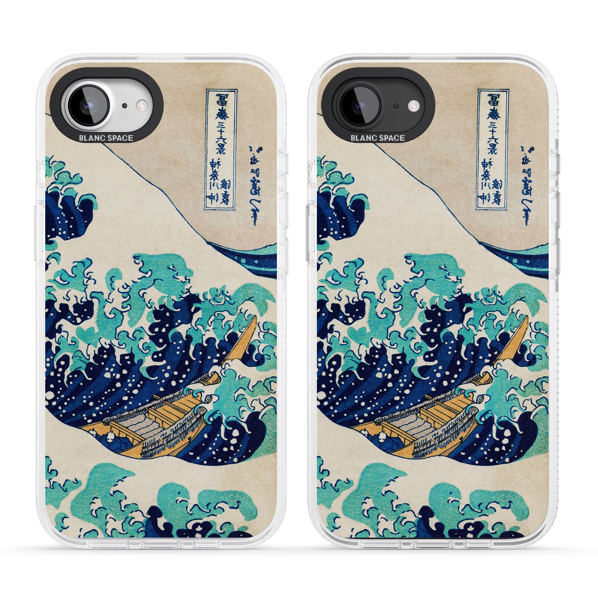 The Great Wave by Katsushika Hokusai iPhone 16e Clear Case Impact Air - Blanc Space