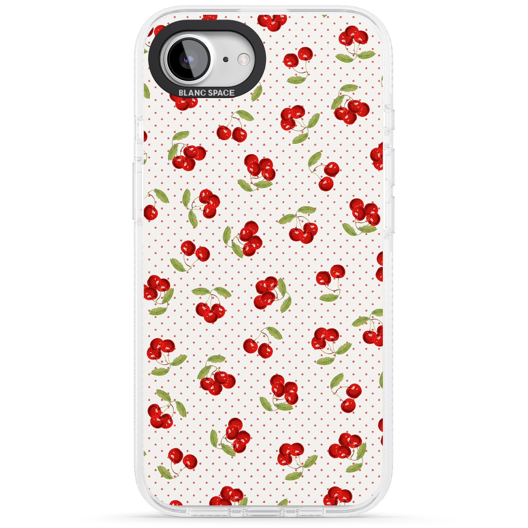 Cherry Picking iPhone 16e Clear Case Impact Air - Blanc Space