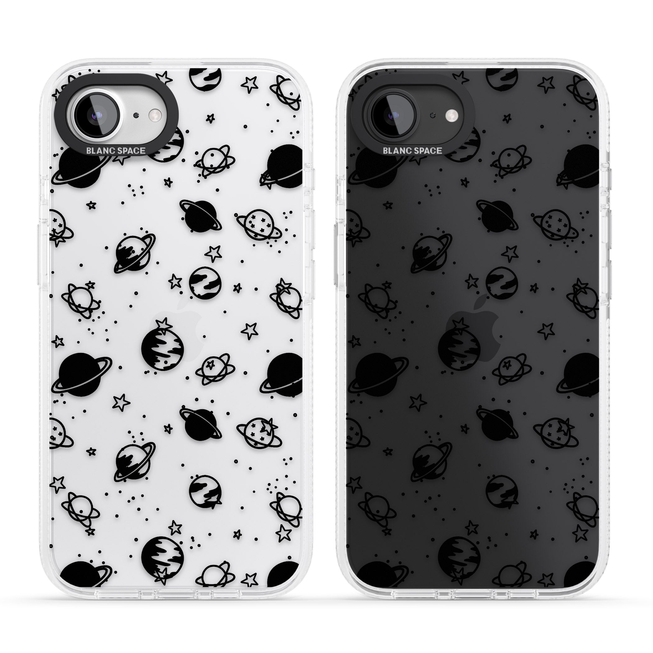 Planets iPhone 16e Clear Case Impact Air - Blanc Space