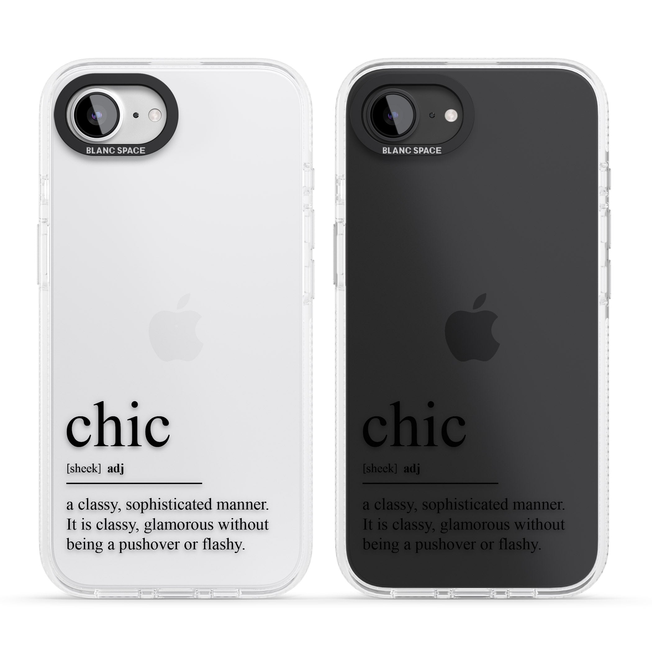 Chic iPhone 16e Clear Case Impact Air - Blanc Space