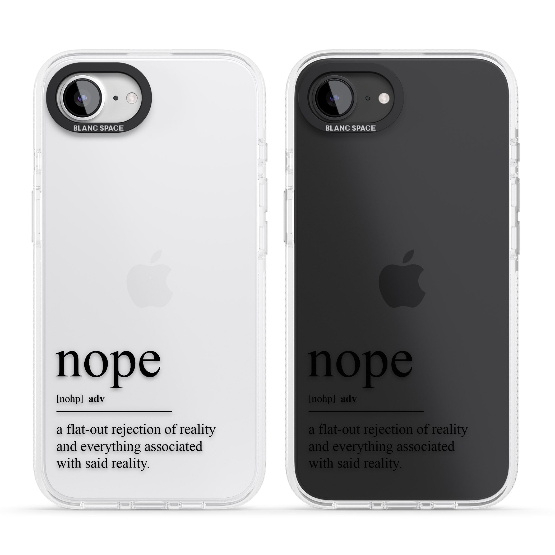Nope iPhone 16e Clear Case Impact Air - Blanc Space