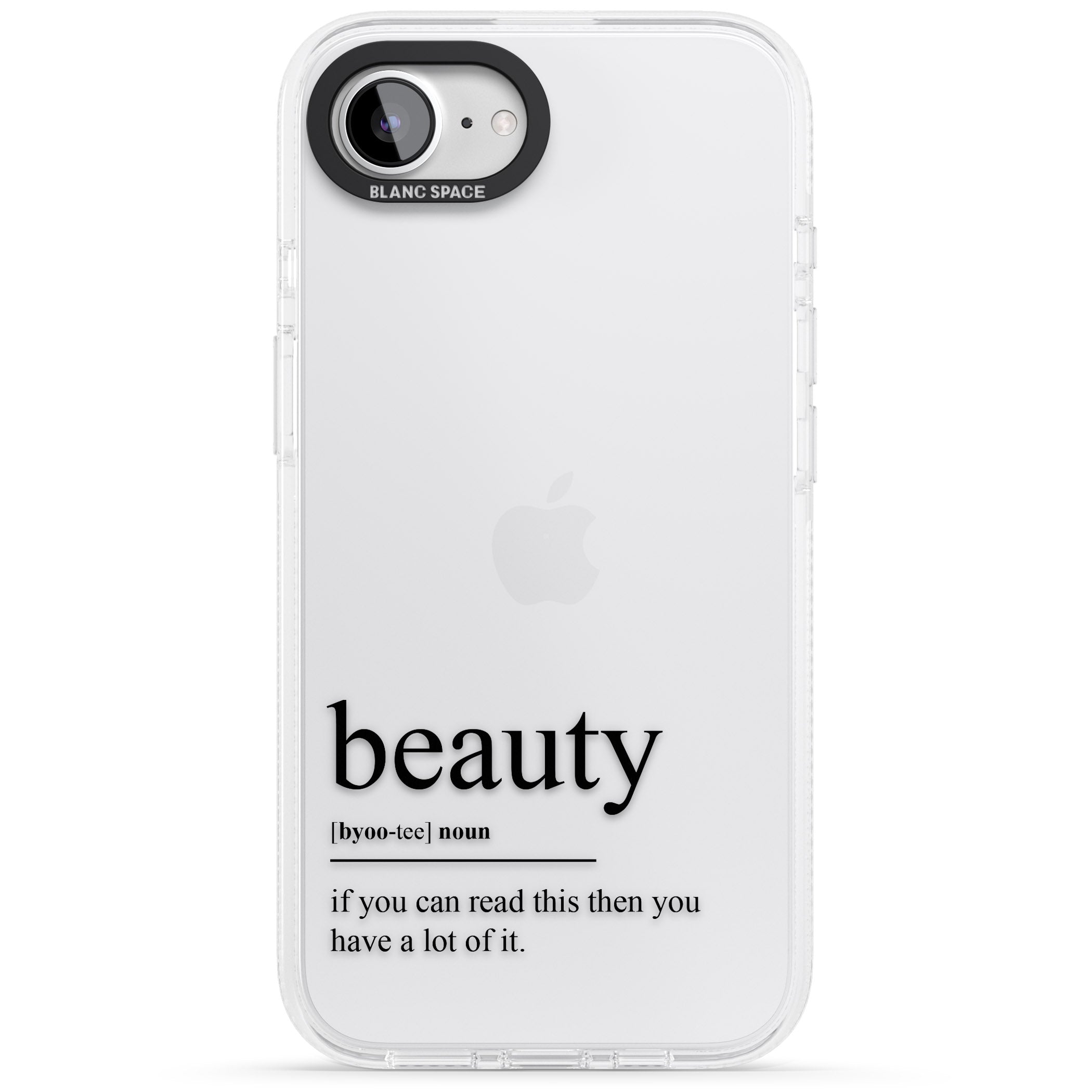 Beauty iPhone 16e Clear Case Impact Air - Blanc Space