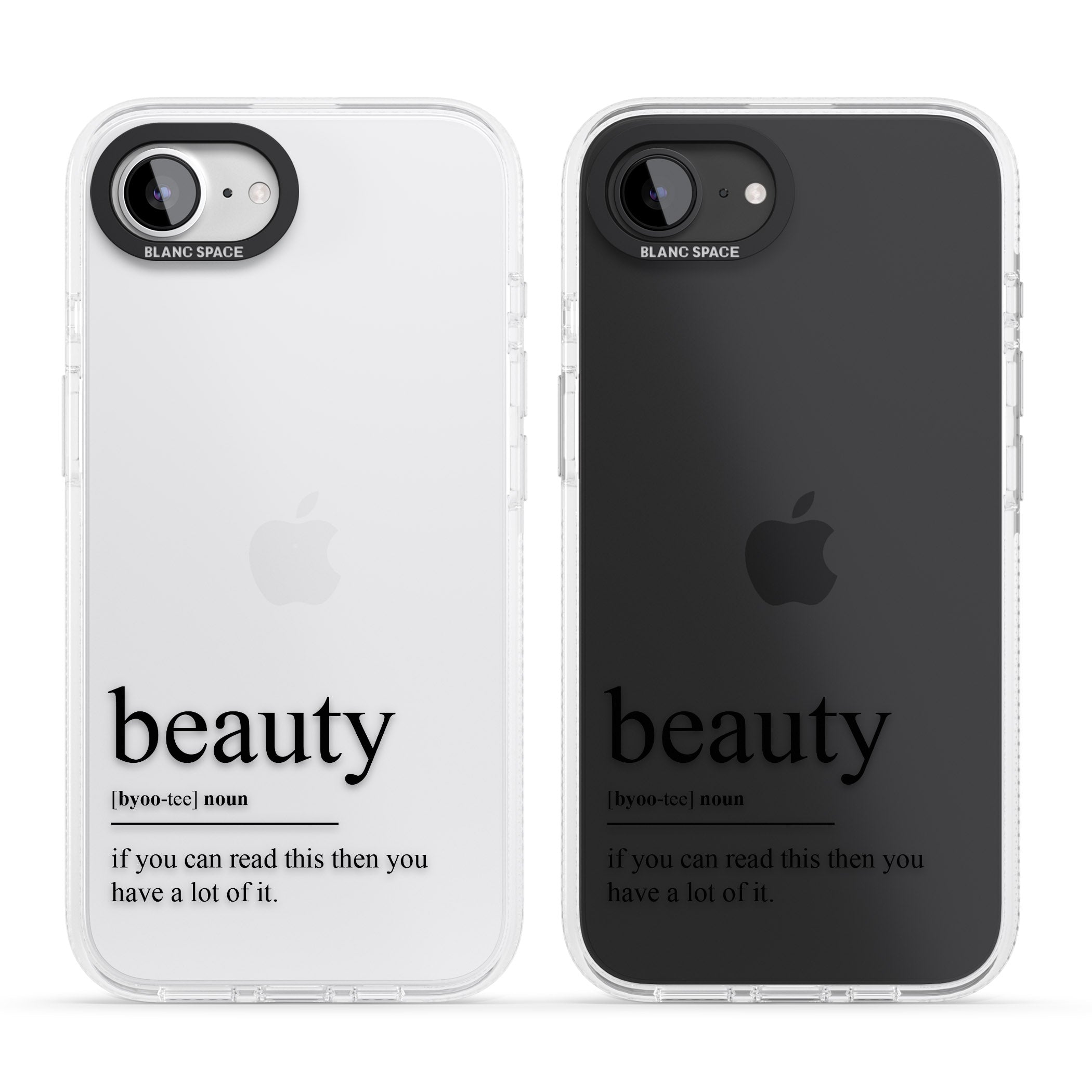 Beauty iPhone 16e Clear Case Impact Air - Blanc Space