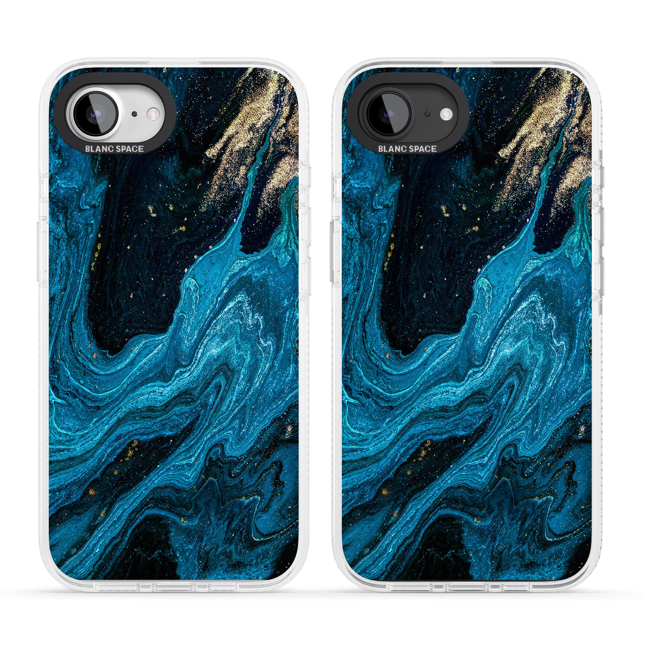 Saphire Lagoon iPhone 16e Clear Case Impact Air - Blanc Space